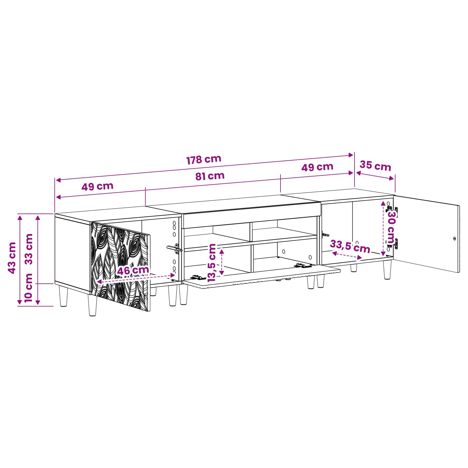 Meuble TV LED 5 pièces Chêne Sonoma Bois d'ingénierie