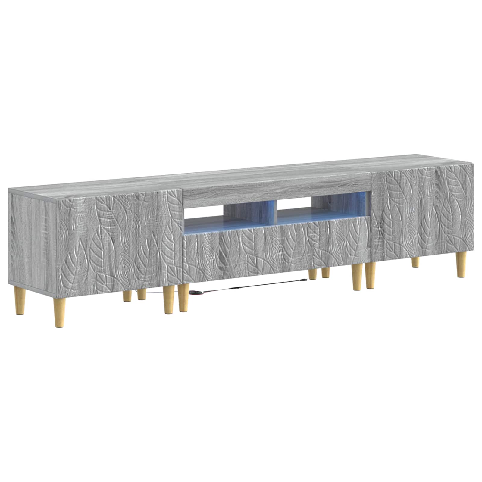 Meuble TV LED 5 pièces Sonoma gris Bois d'ingénierie