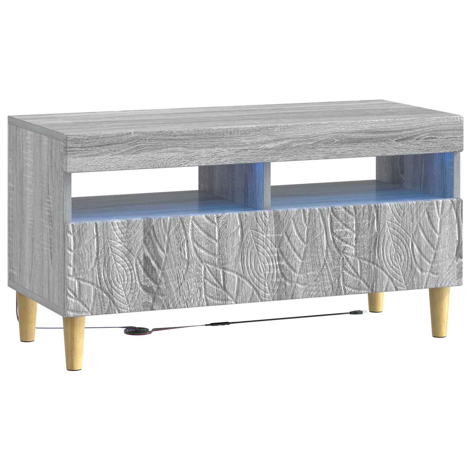 Meuble TV LED 5 pièces Sonoma gris Bois d'ingénierie