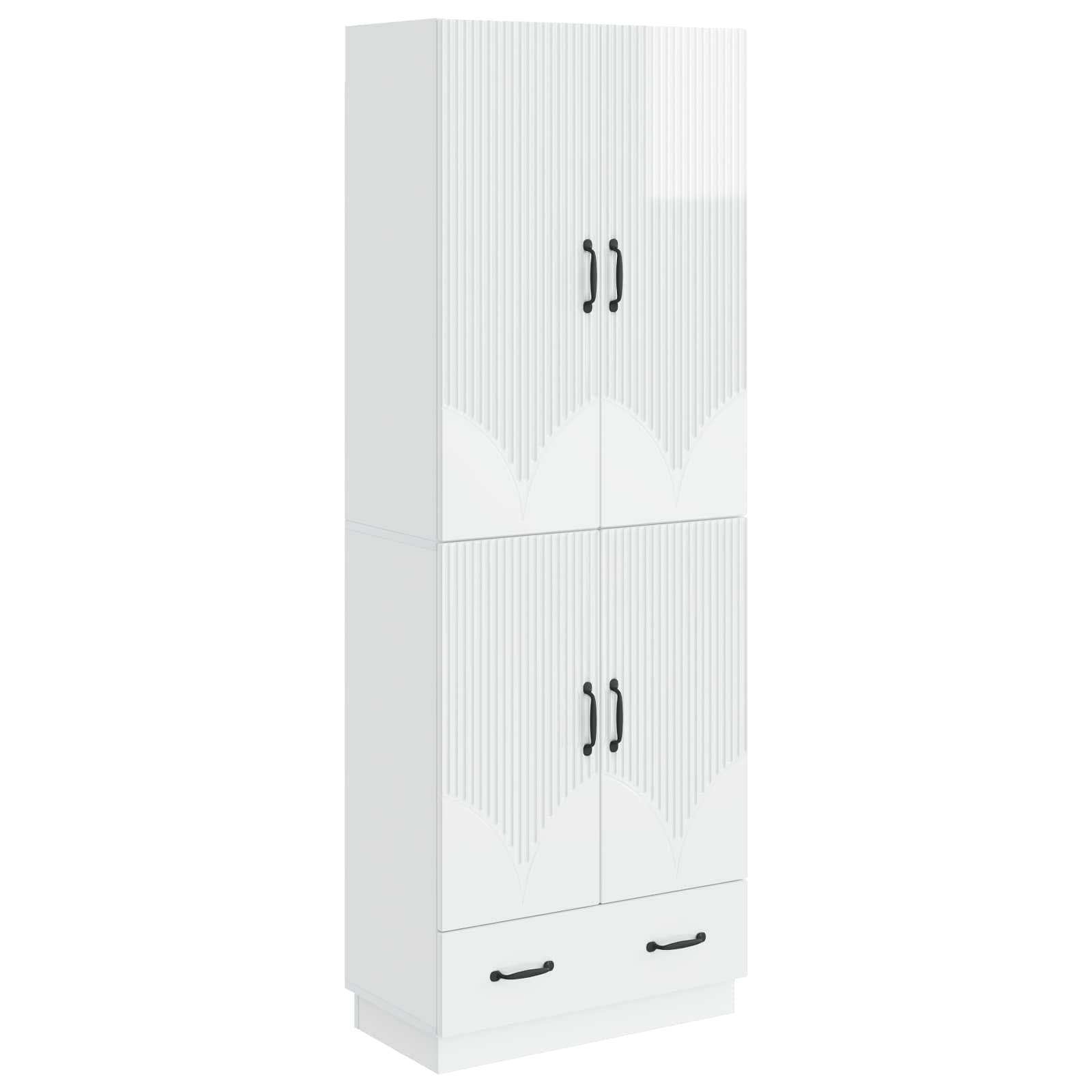 Ensemble de Meubles 2 pcs Blanc brillant Bois d'ingénierie - XIOS