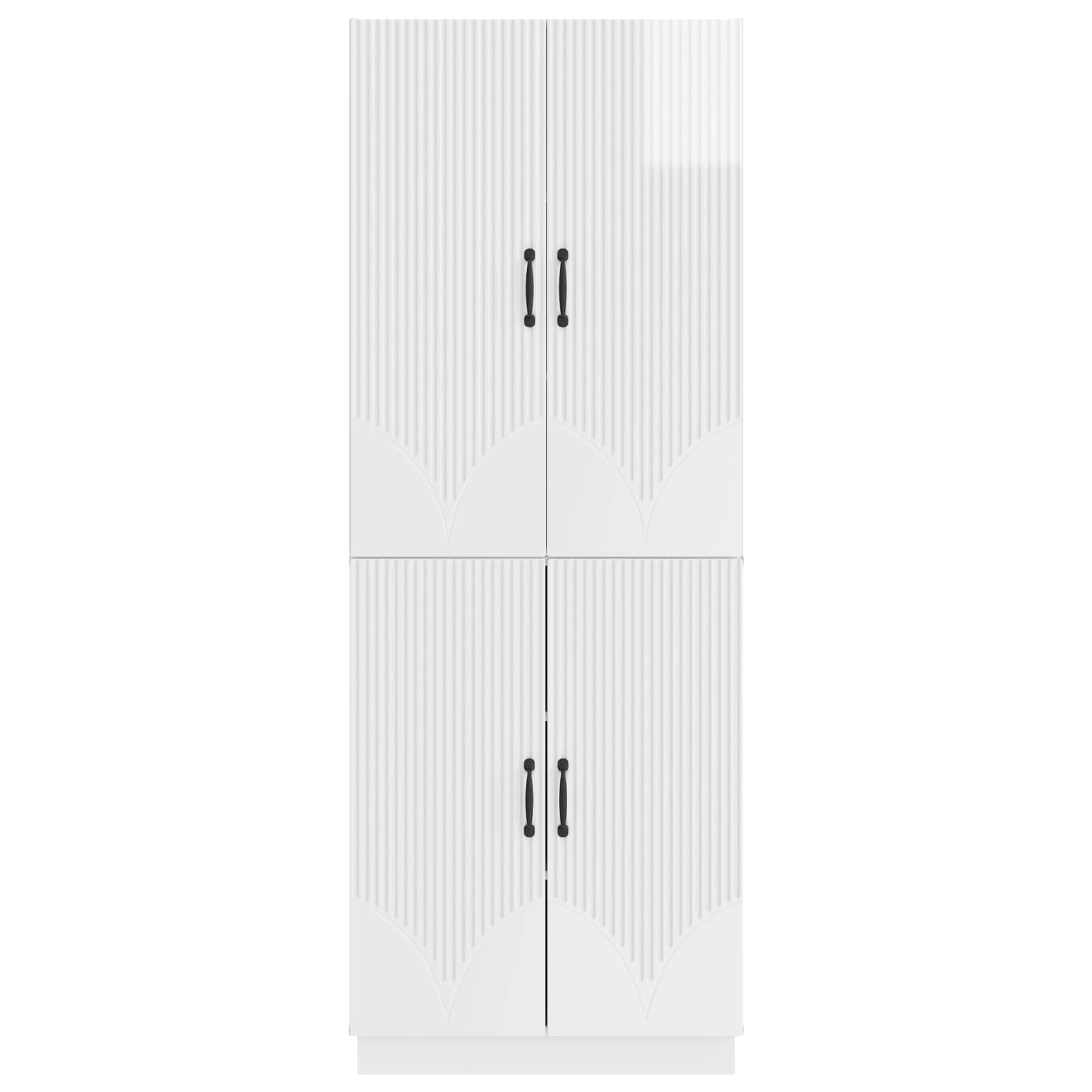 Ensemble de Meubles 2 pcs Blanc brillant Bois d'ingénierie - XIOS