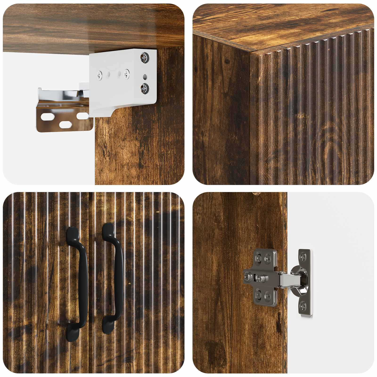Ensemble de Meubles 2 pcs Chêne fumé 66 x 34,5 x 87 cm - XIOS