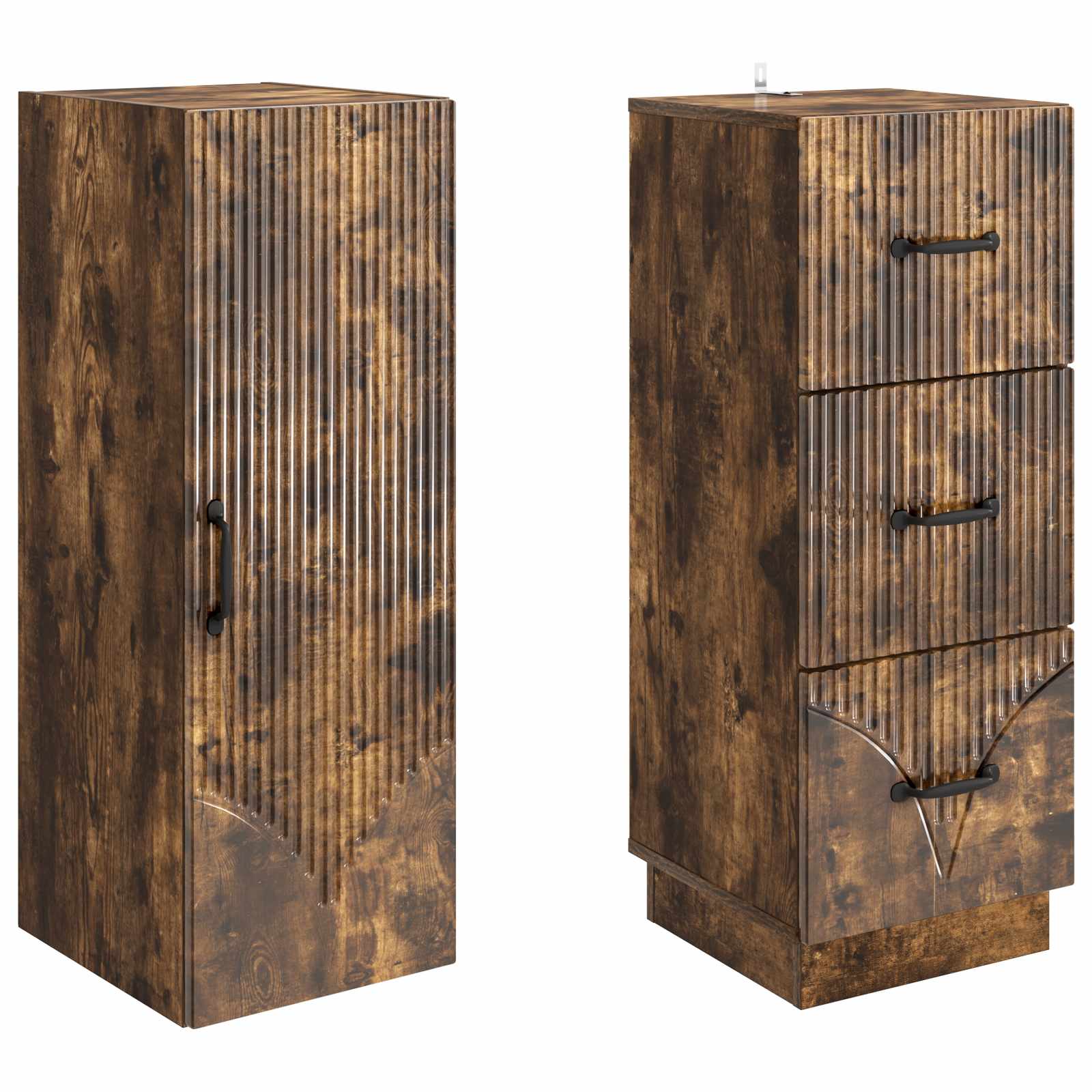 Ensemble de Meubles 2 pcs Chêne fumé 33 x 34,5 x 87 cm - XIOS