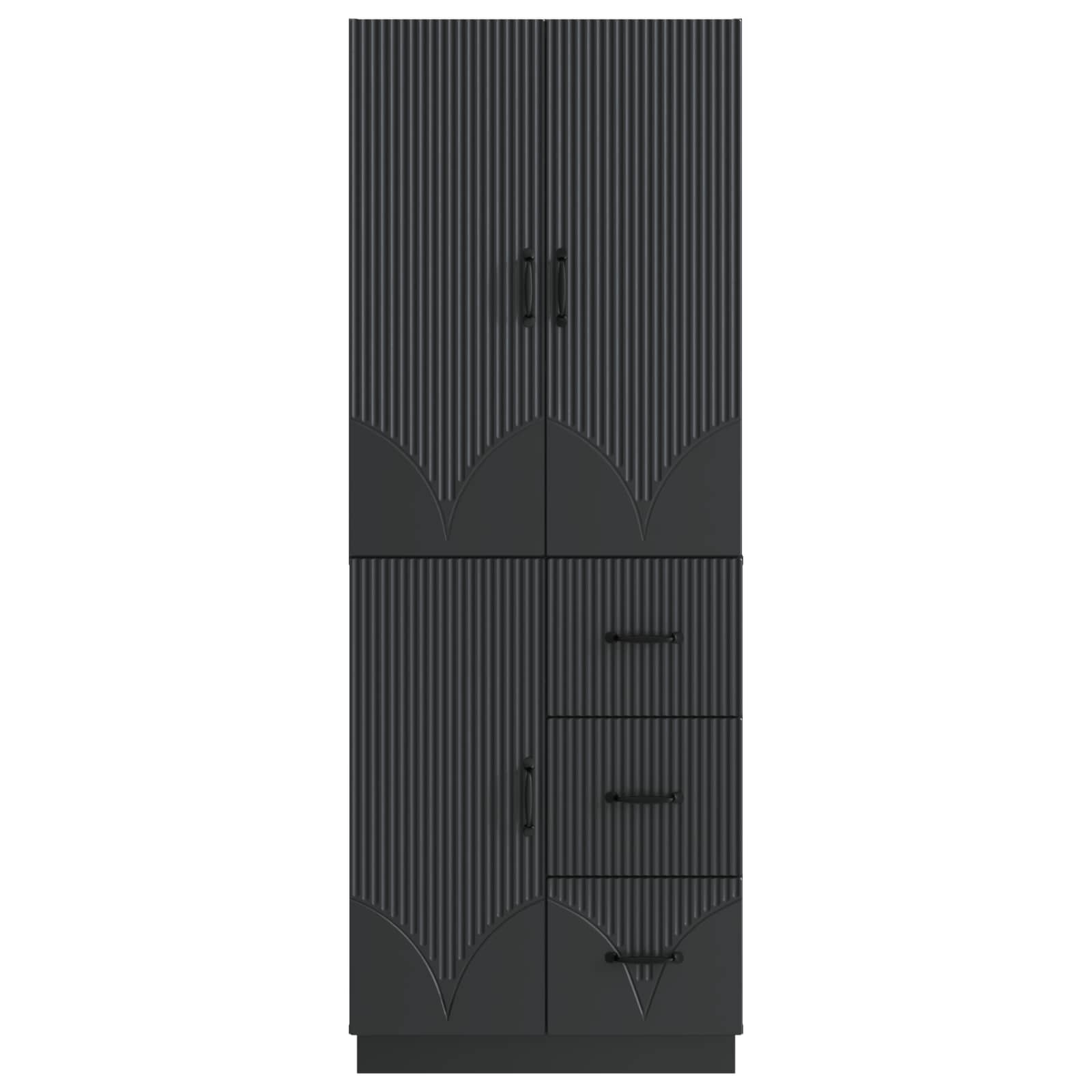 Ensemble de Meubles 2 pcs Noir Bois d'ingénierie - XIOS
