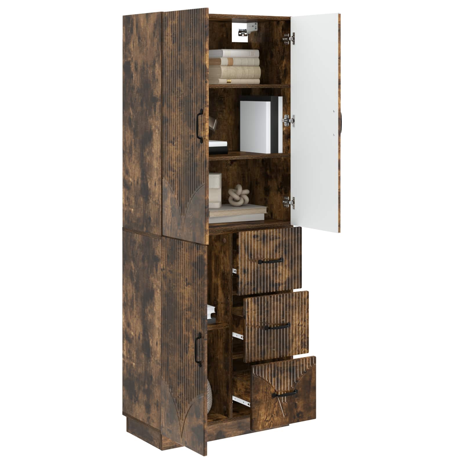 Ensemble de Meubles 2 pcs Chêne fumé Bois d'ingénierie - XIOS
