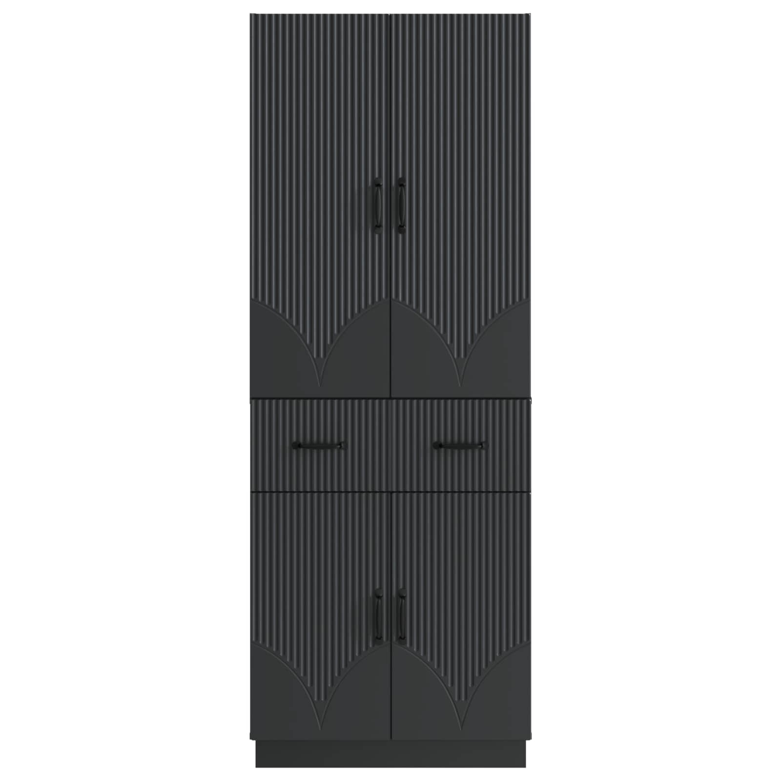 Ensemble de Meubles 2 pcs Noir Bois d'ingénierie - XIOS