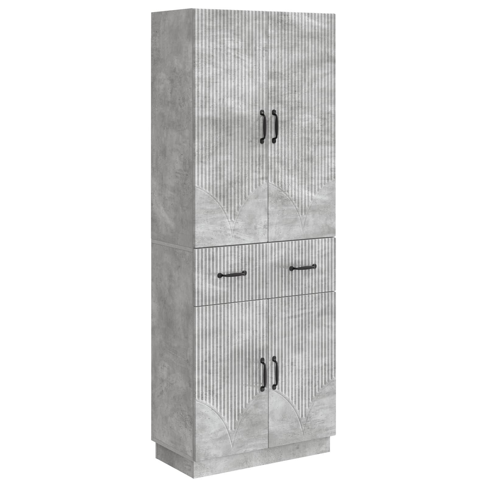 Ensemble de Meubles 2 pcs Gris béton Bois d'ingénierie - XIOS