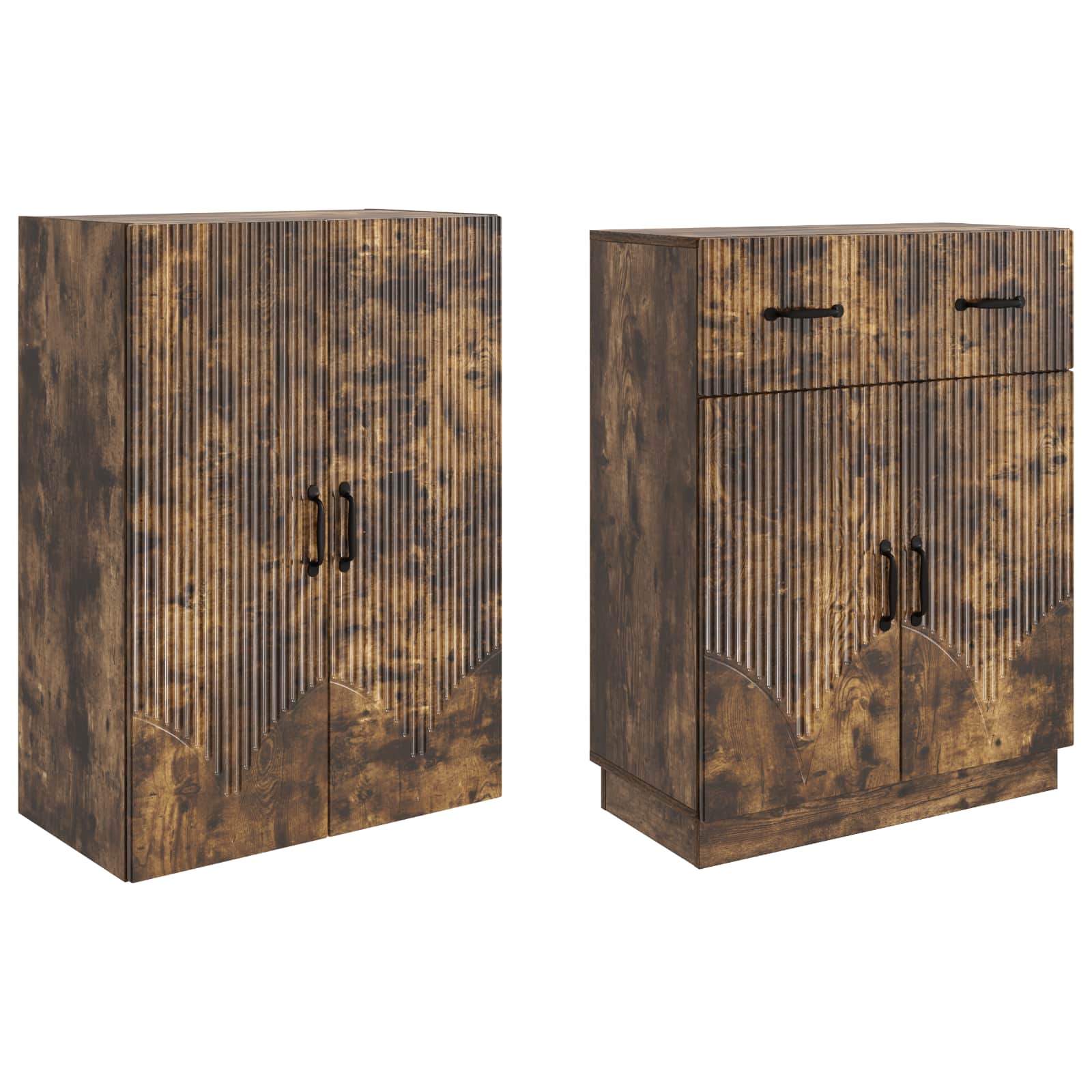 Ensemble de Meubles 2 pcs Chêne fumé Bois d'ingénierie - XIOS