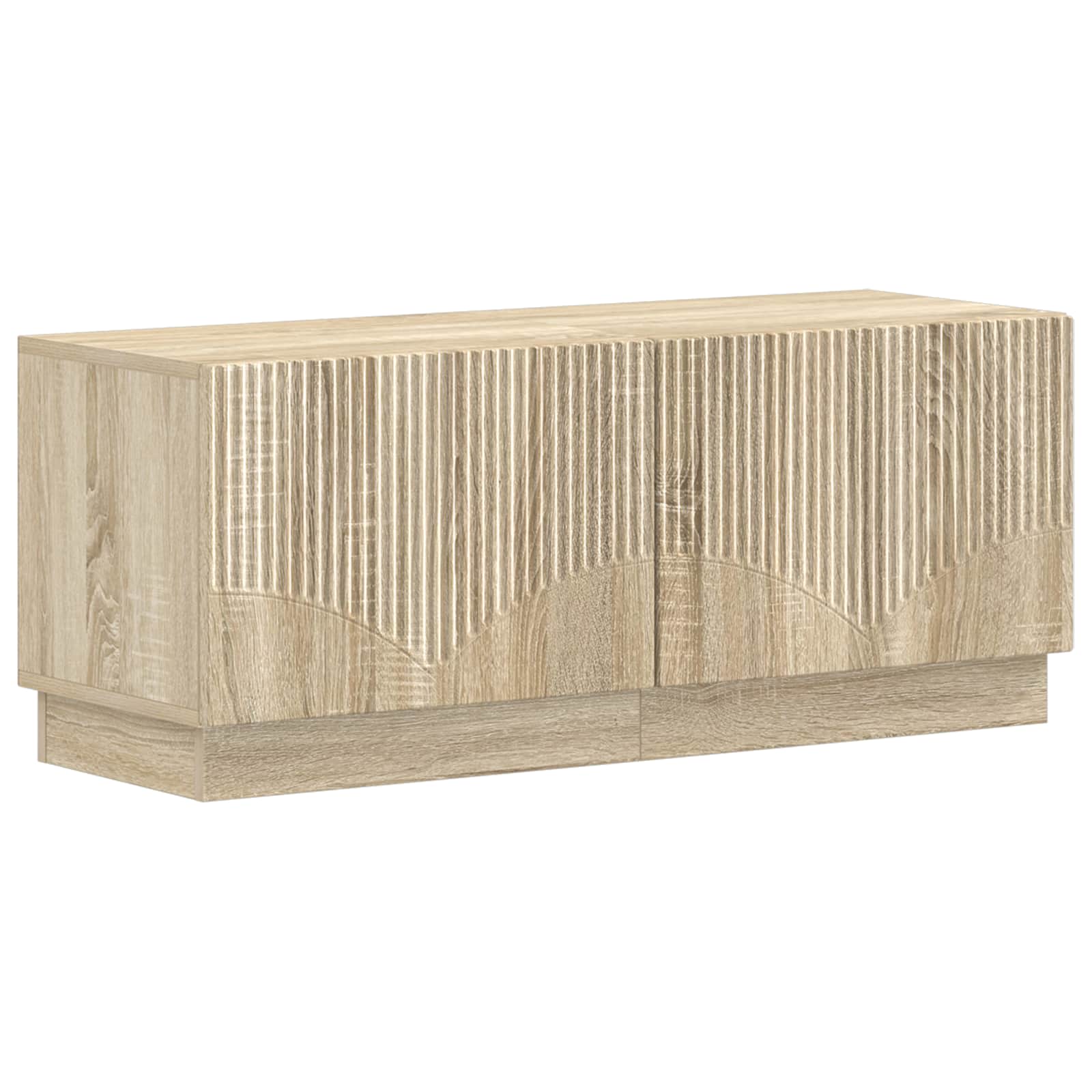 Meuble TV LED 5 pièces Chêne Sonoma Bois d'ingénierie
