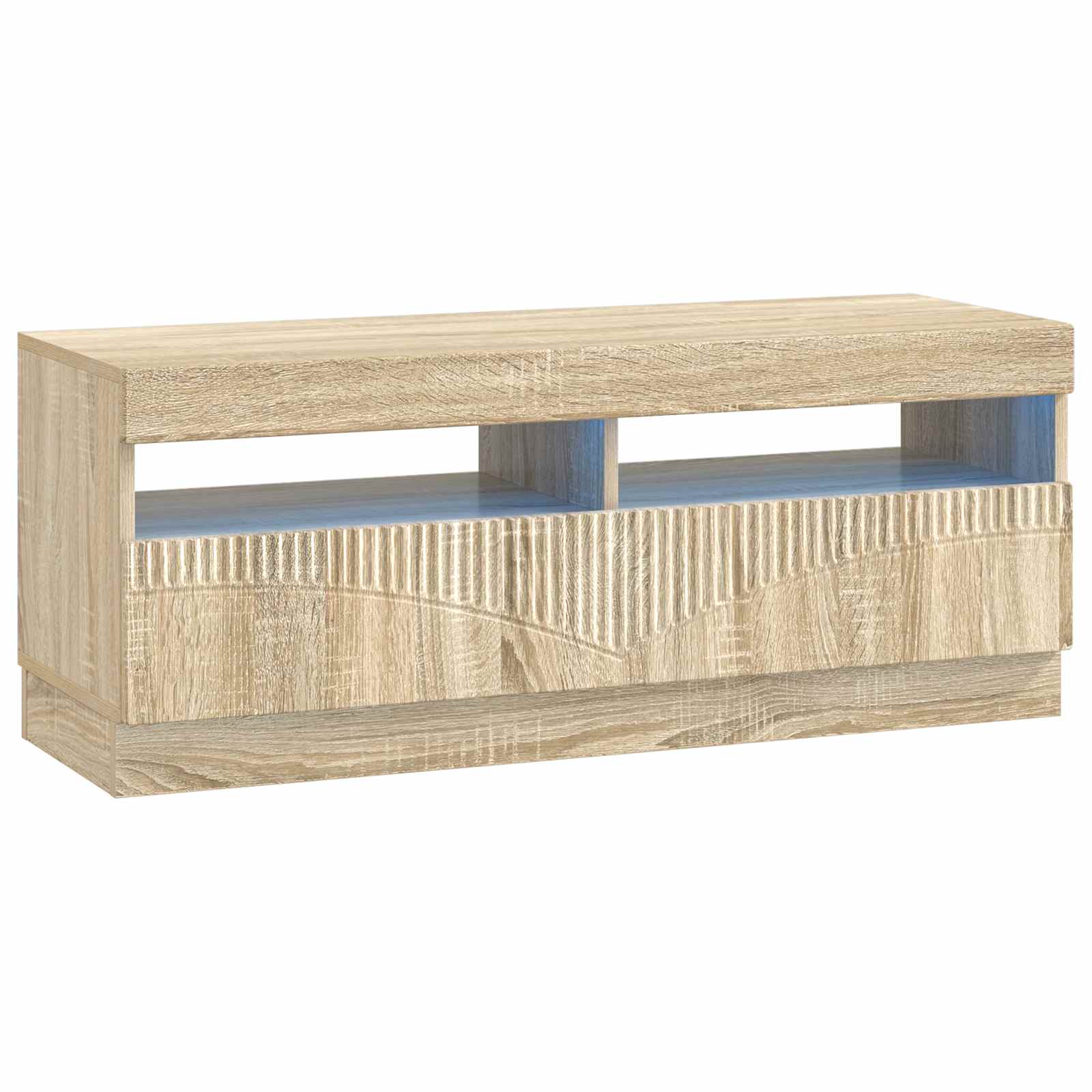 Meuble TV LED 5 pièces Chêne Sonoma Bois d'ingénierie