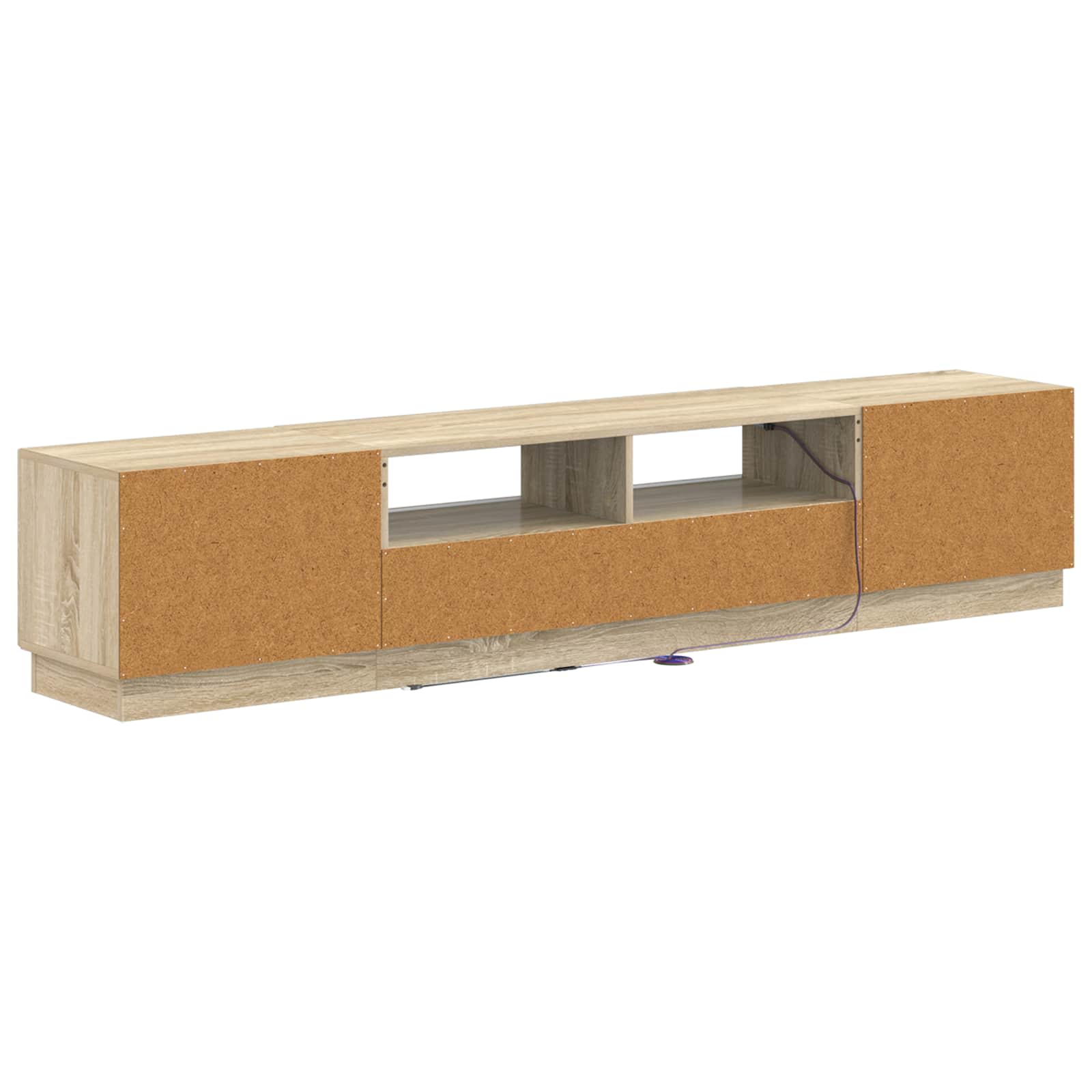 Meuble TV LED 5 pièces Chêne Sonoma Bois d'ingénierie