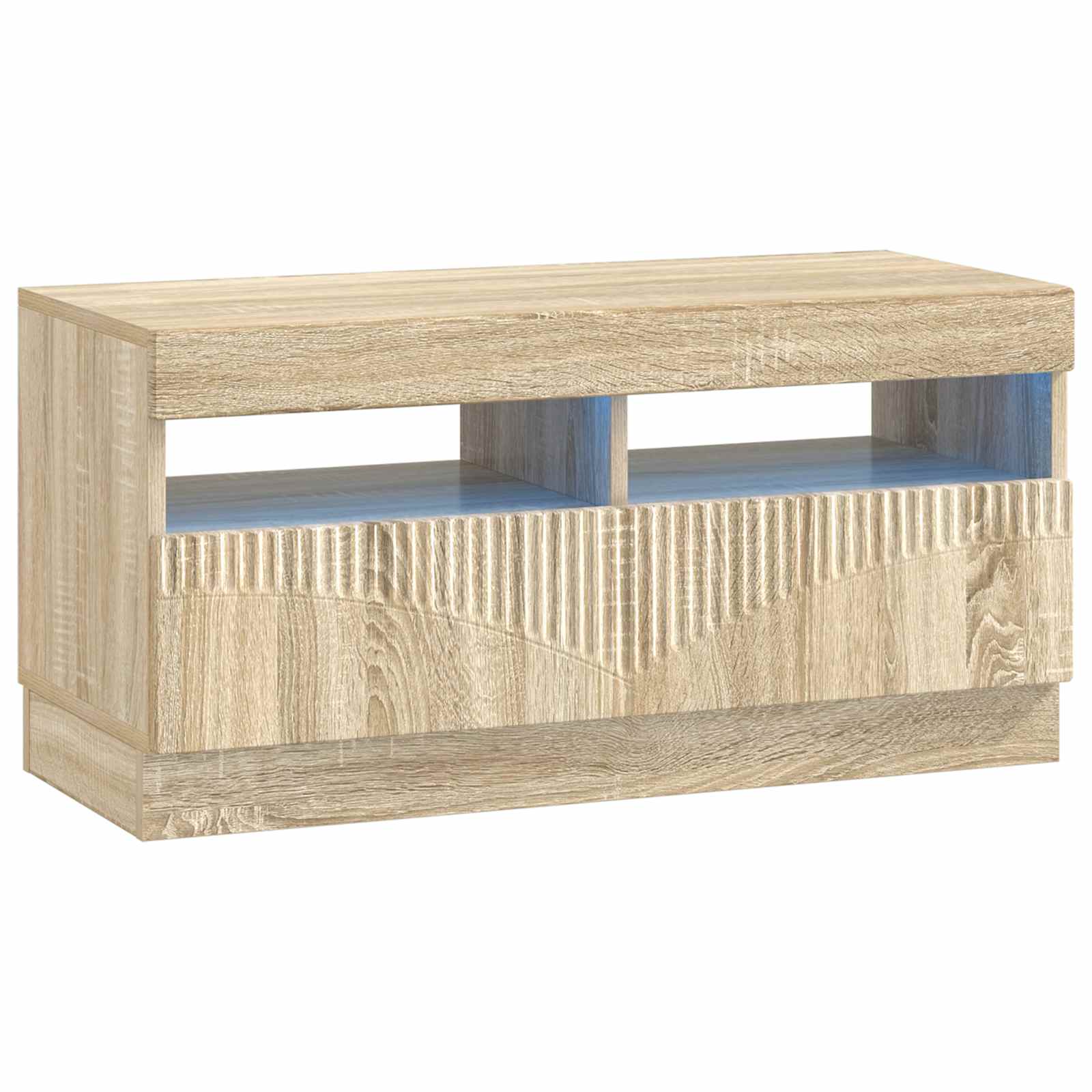 Meuble TV LED 5 pièces Chêne Sonoma Bois d'ingénierie