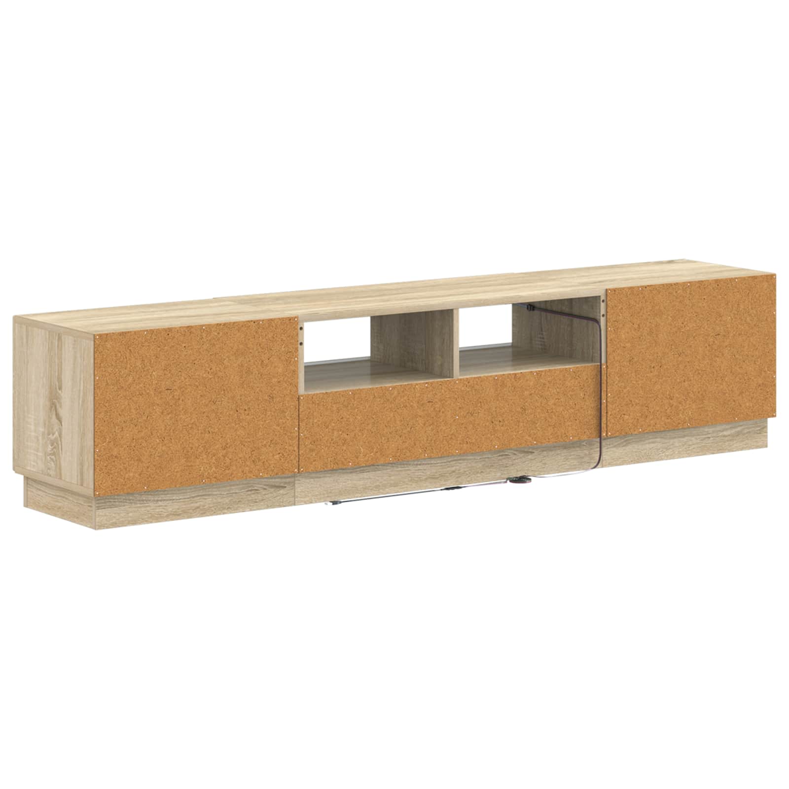Meuble TV LED 5 pièces Chêne Sonoma Bois d'ingénierie