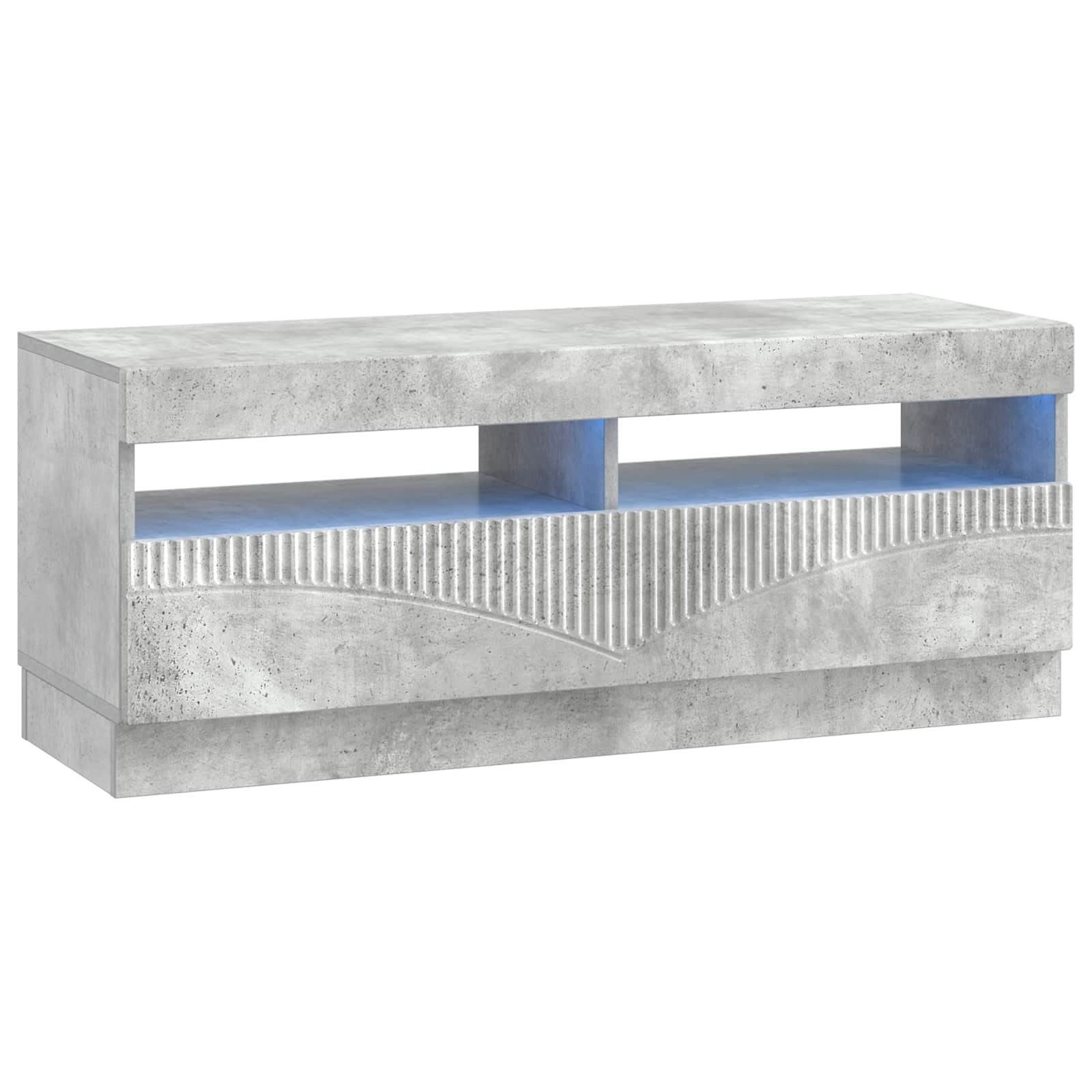 Meuble TV LED 5 pièces Gris béton Bois d'ingénierie
