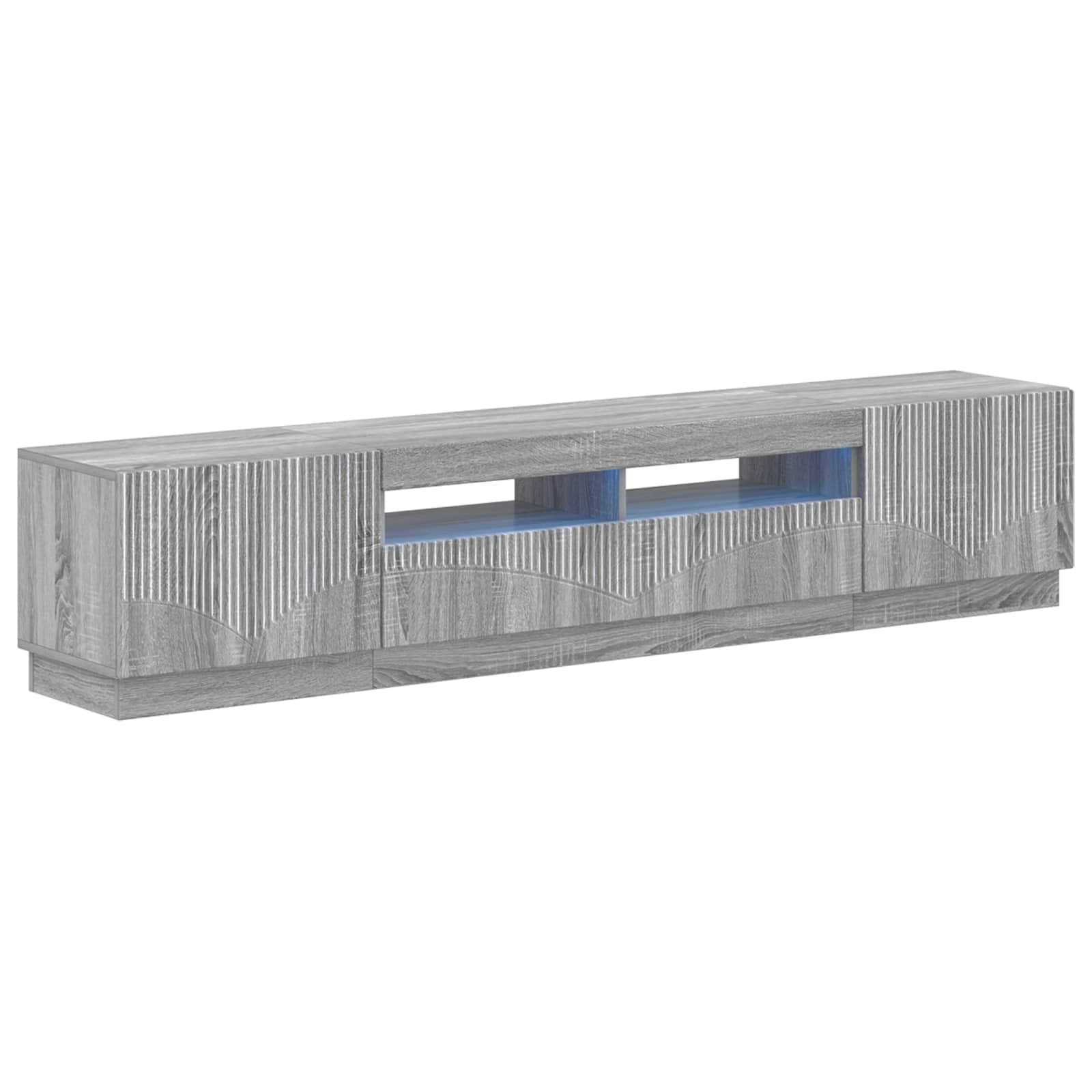 Meuble TV LED 5 pièces Sonoma gris Bois d'ingénierie