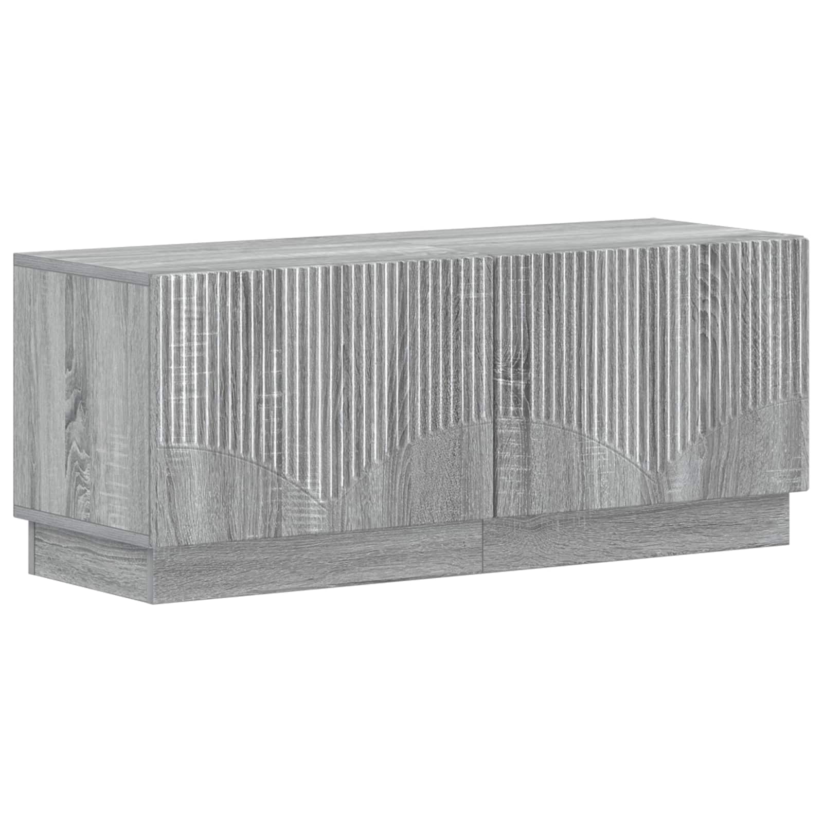 Meuble TV LED 5 pièces Sonoma gris Bois d'ingénierie