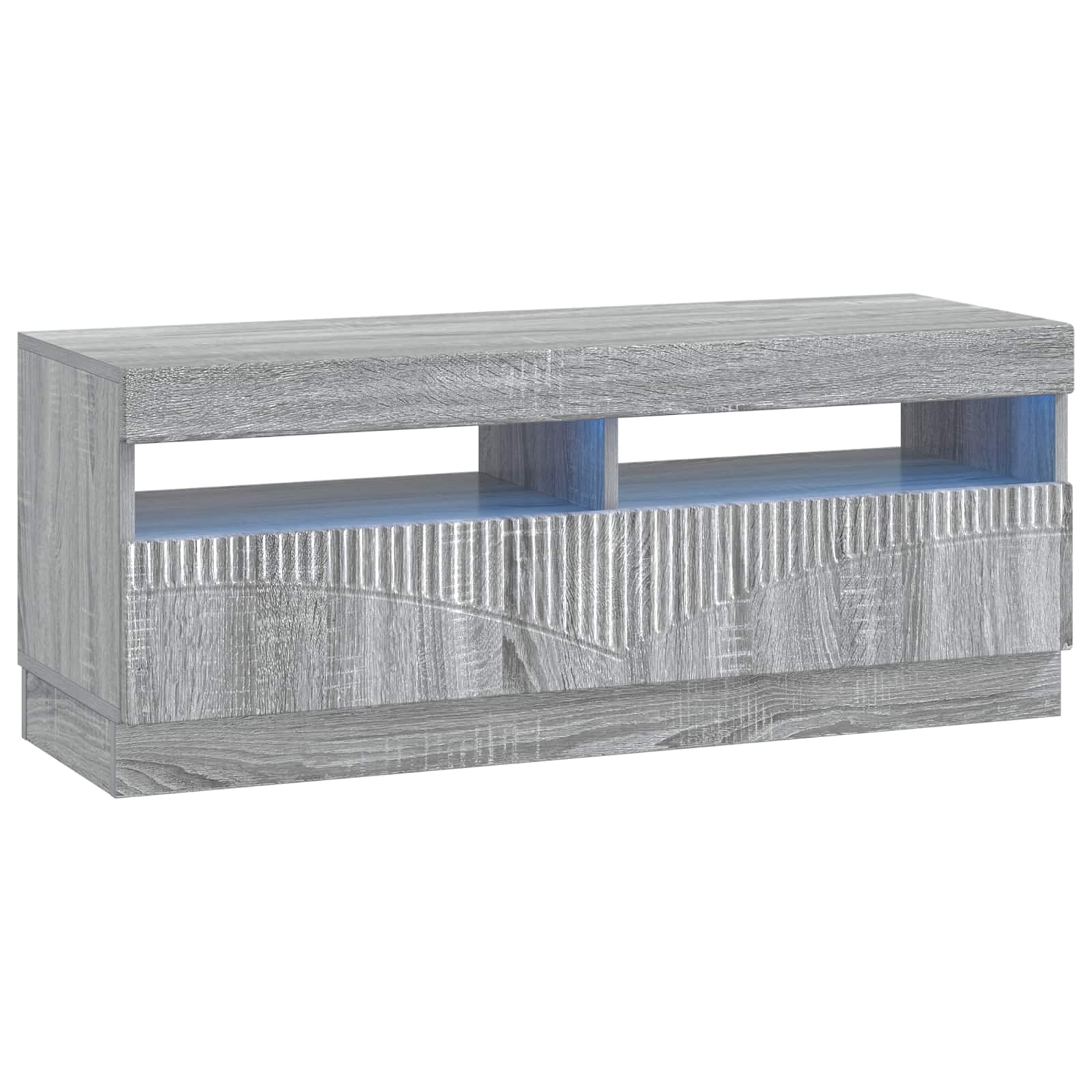 Meuble TV LED 5 pièces Sonoma gris Bois d'ingénierie