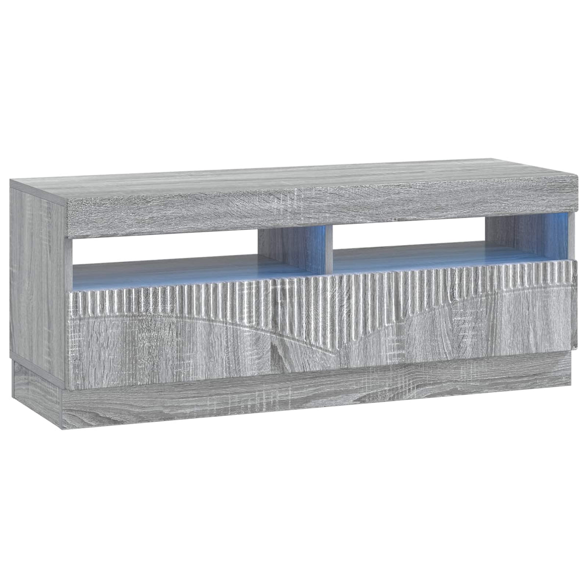 Meuble TV LED HOORN 3 pc Sonoma gris Bois d'ingénierie