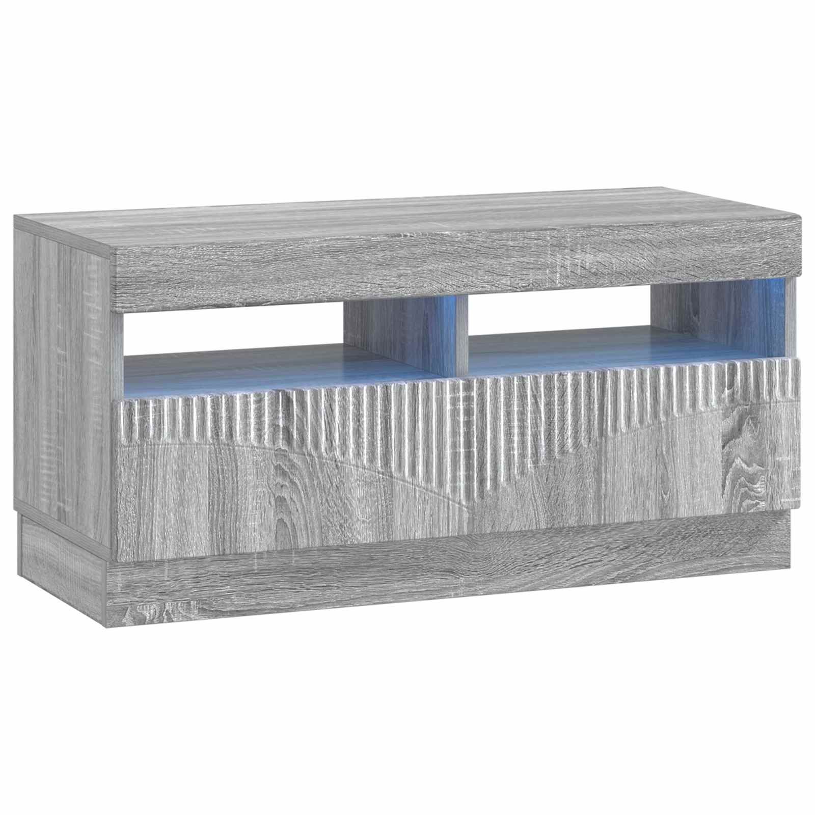 Meuble TV LED 5 pièces Sonoma gris Bois d'ingénierie