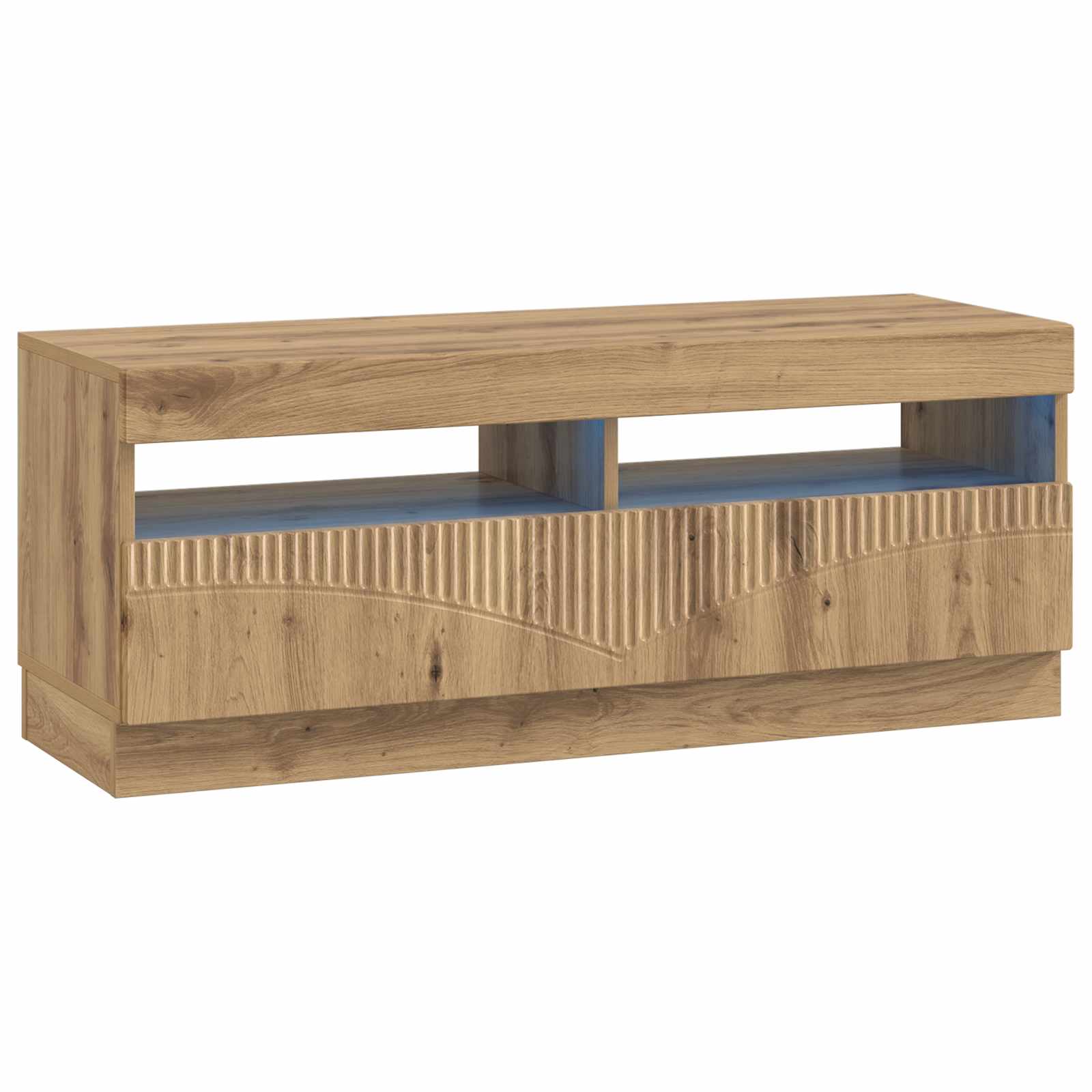 Meuble TV LED 5 pièces Chêne artisanal Bois d'ingénierie