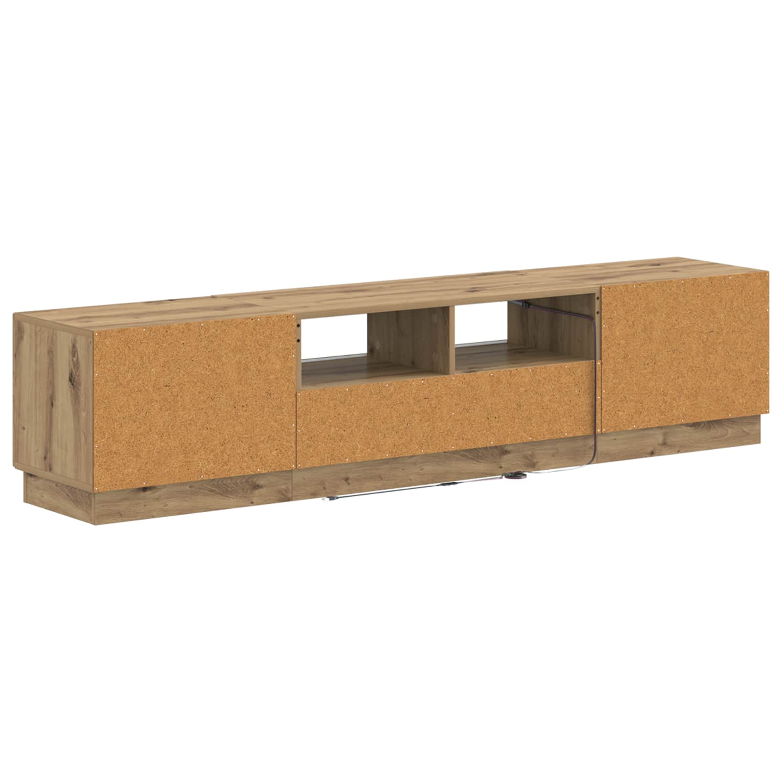 Meuble TV LED 5 pièces Chêne artisanal Bois d'ingénierie