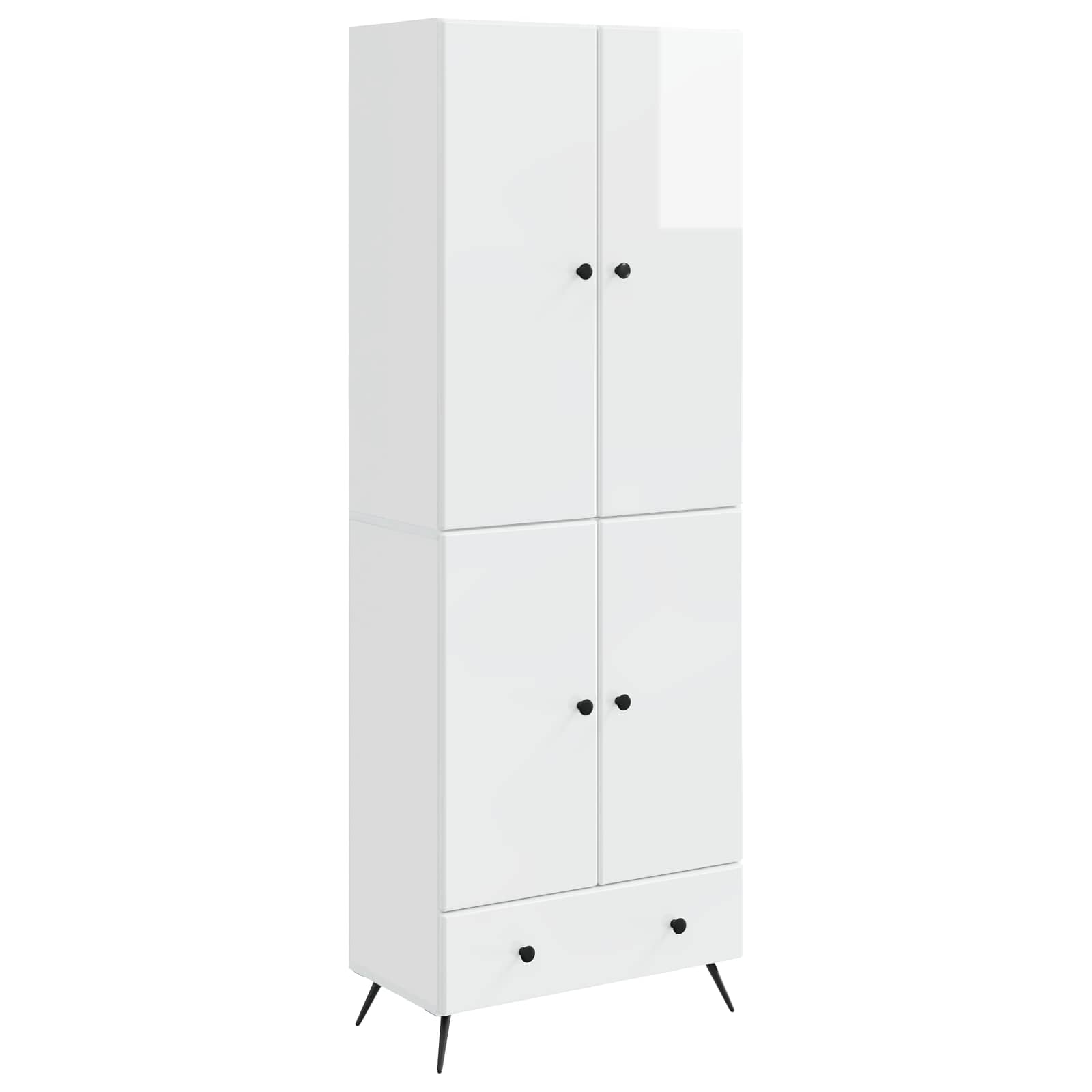 Ensemble de Meubles 2 pcs Blanc brillant Bois d'ingénierie - XIOS