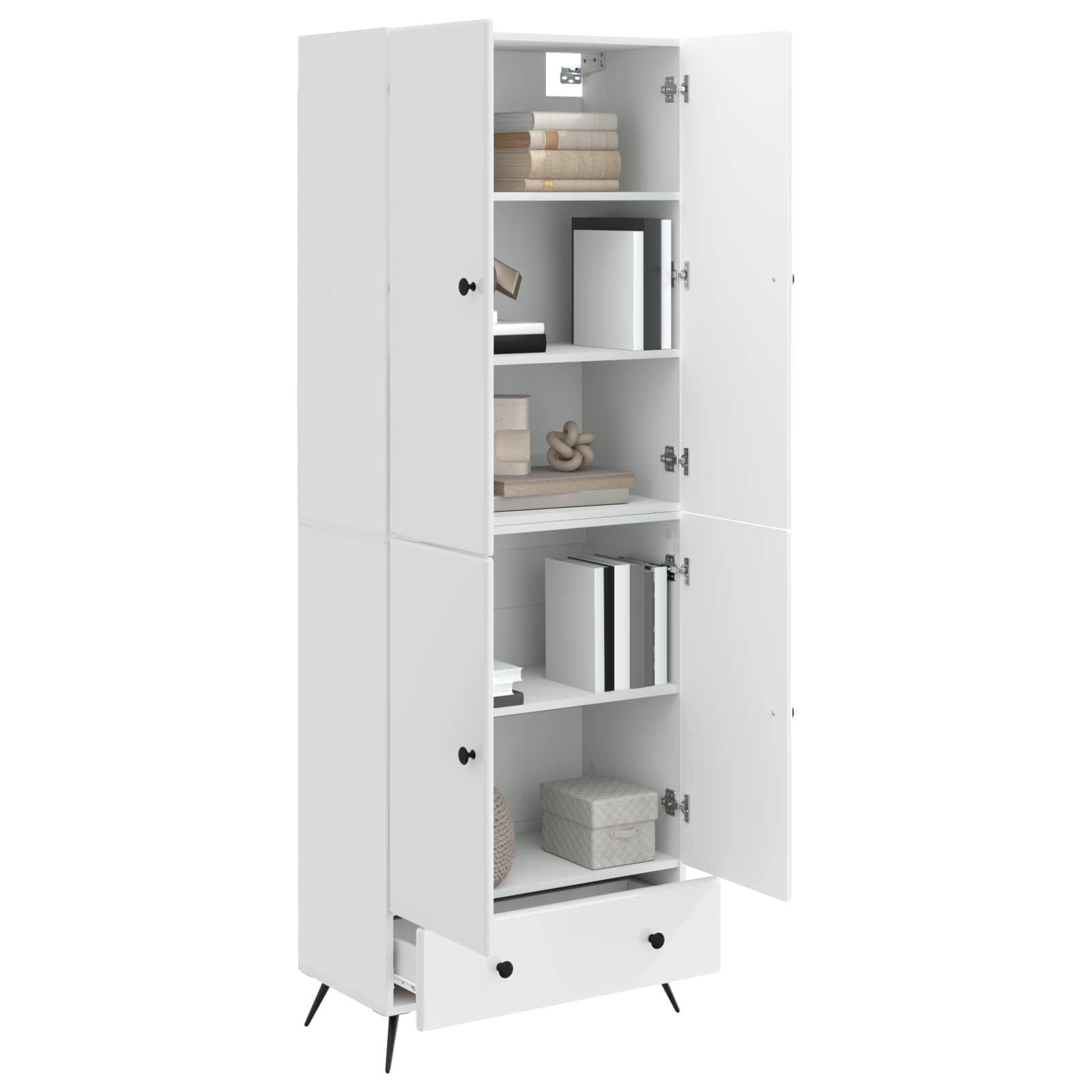 Ensemble de Meubles 2 pcs Blanc brillant Bois d'ingénierie - XIOS