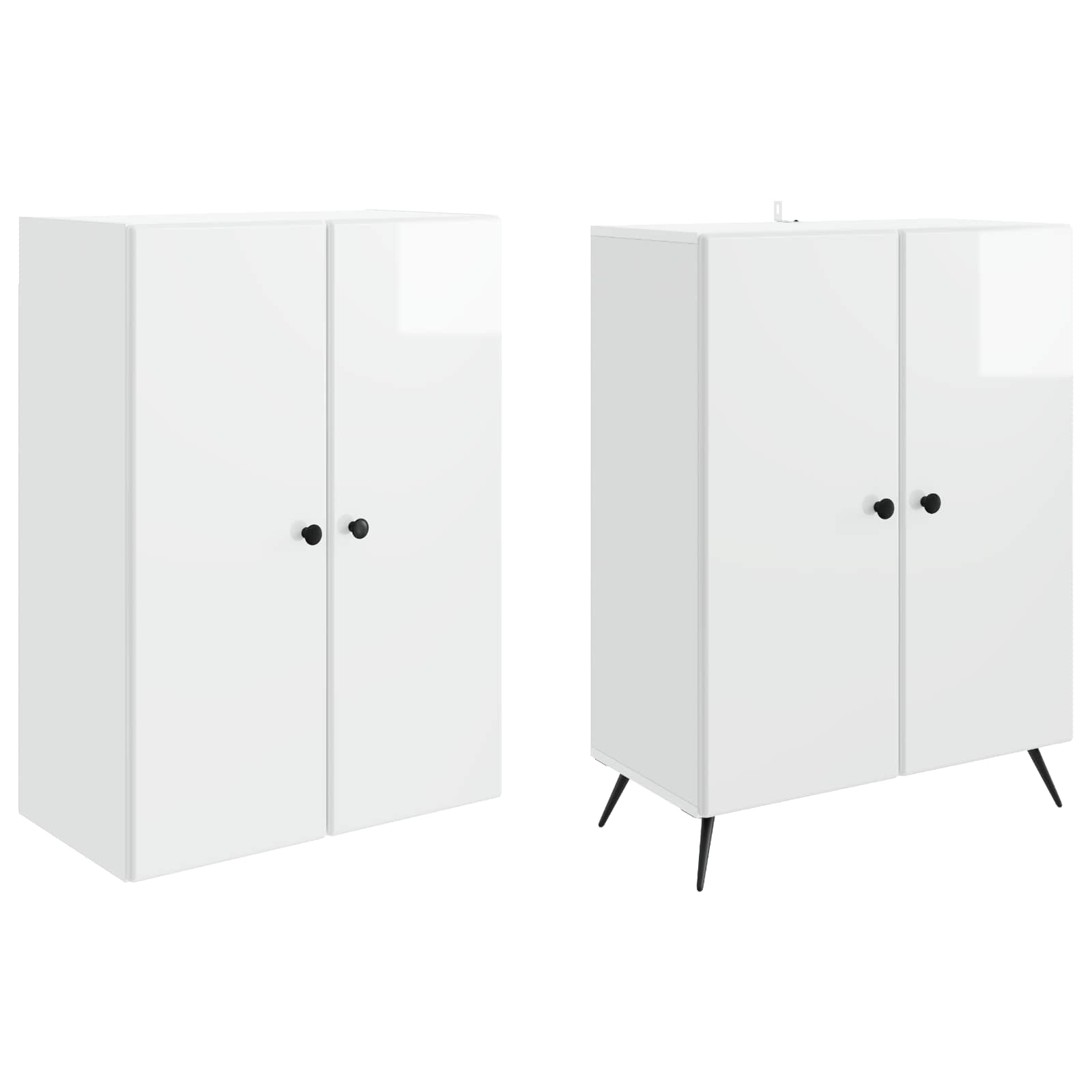 Ensemble de Meubles 2 pcs Blanc brillant Bois d'ingénierie - XIOS