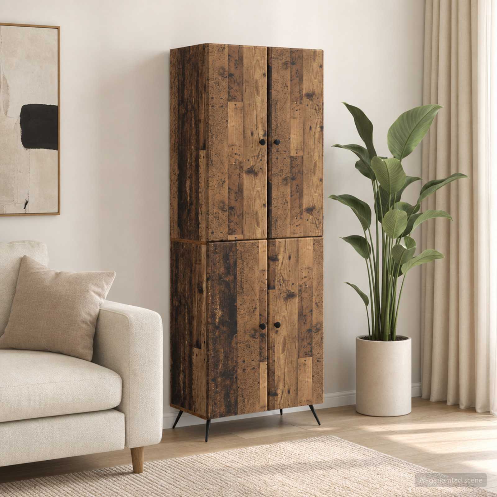 Ensemble de Meubles 2 pc Bois ancien Bois d'ingénierie - XIOS