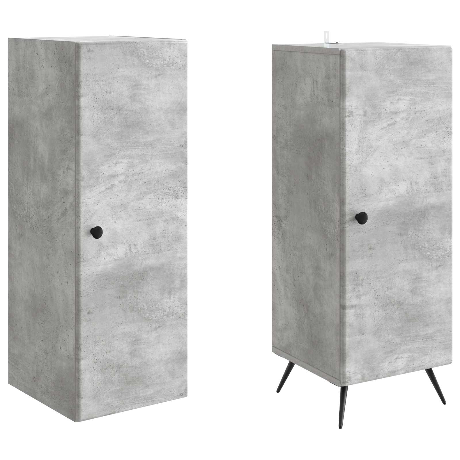 Ensemble de Meubles 2 pcs Gris béton Bois d'ingénierie - XIOS