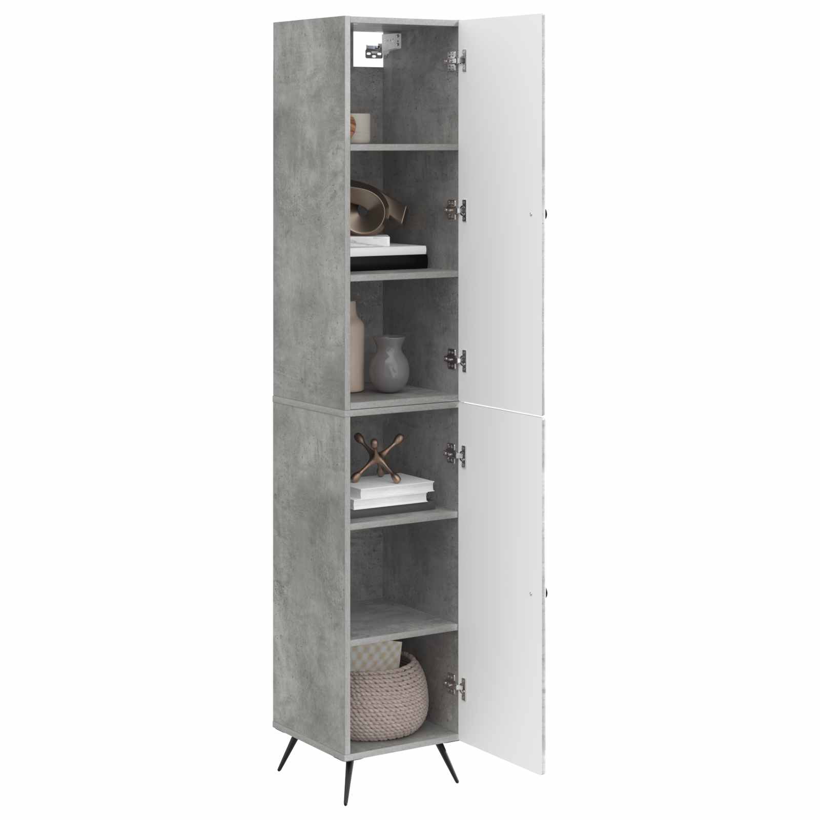 Ensemble de Meubles 2 pcs Gris béton Bois d'ingénierie - XIOS