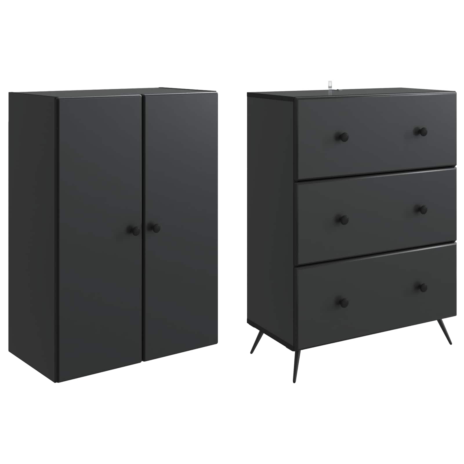 Ensemble de Meubles 2 pcs Noir 66 x 34,5 x 90 cm - XIOS