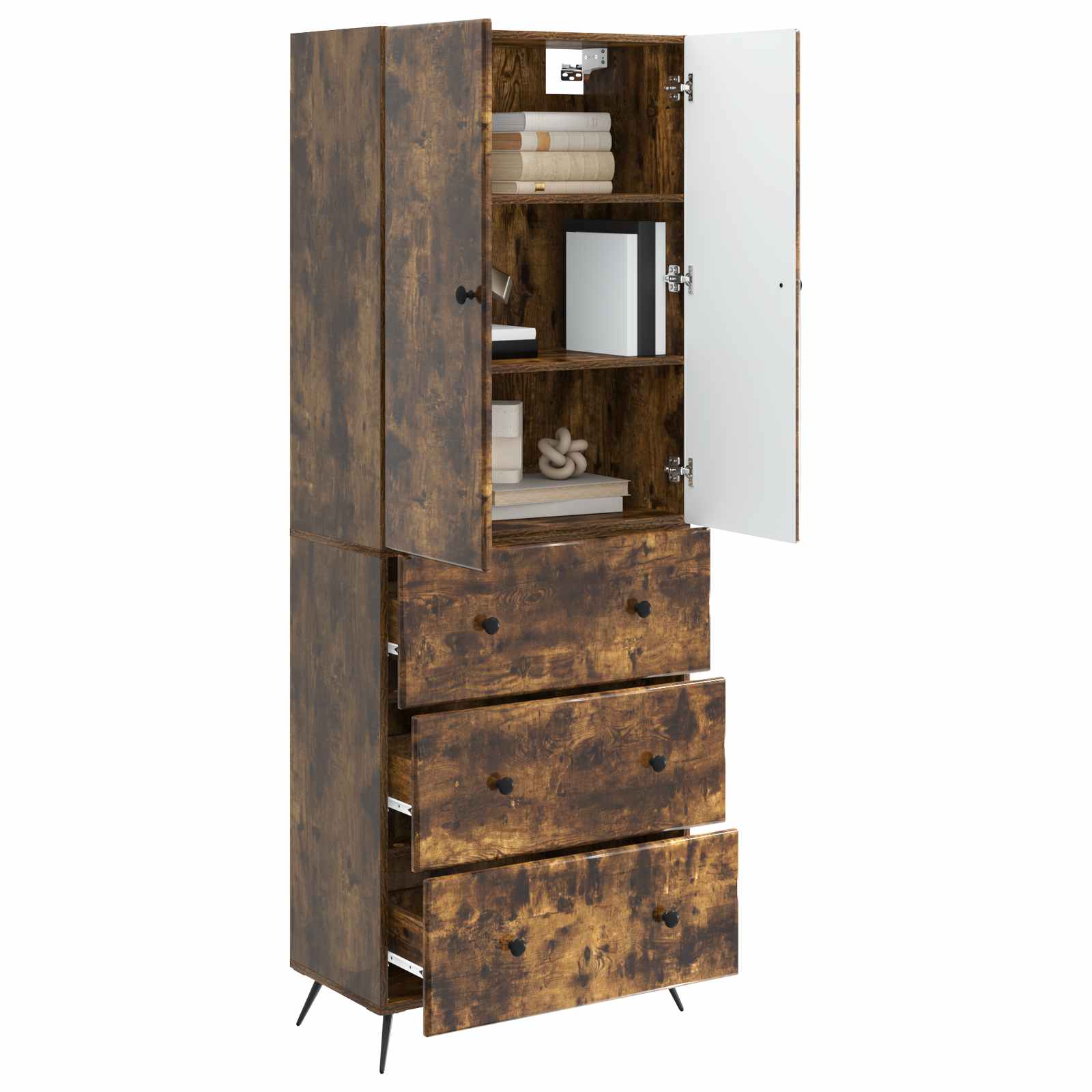 Ensemble de Meubles 2 pcs Chêne fumé 66 x 34,5 x 90 cm - XIOS