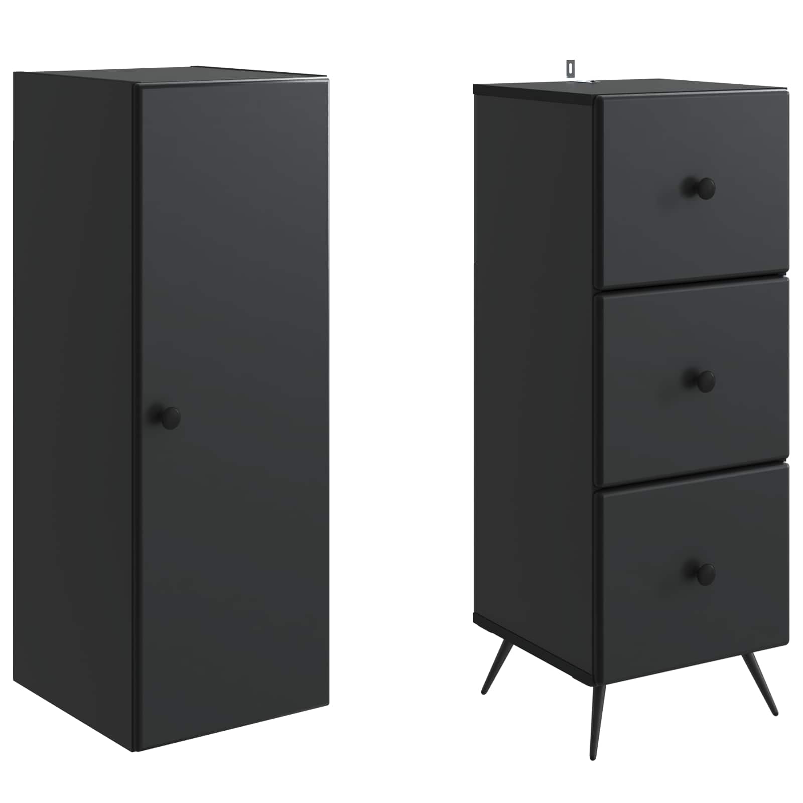 Ensemble de Meubles 2 pcs Noir 34,5 x 34,5 x 90 cm - XIOS