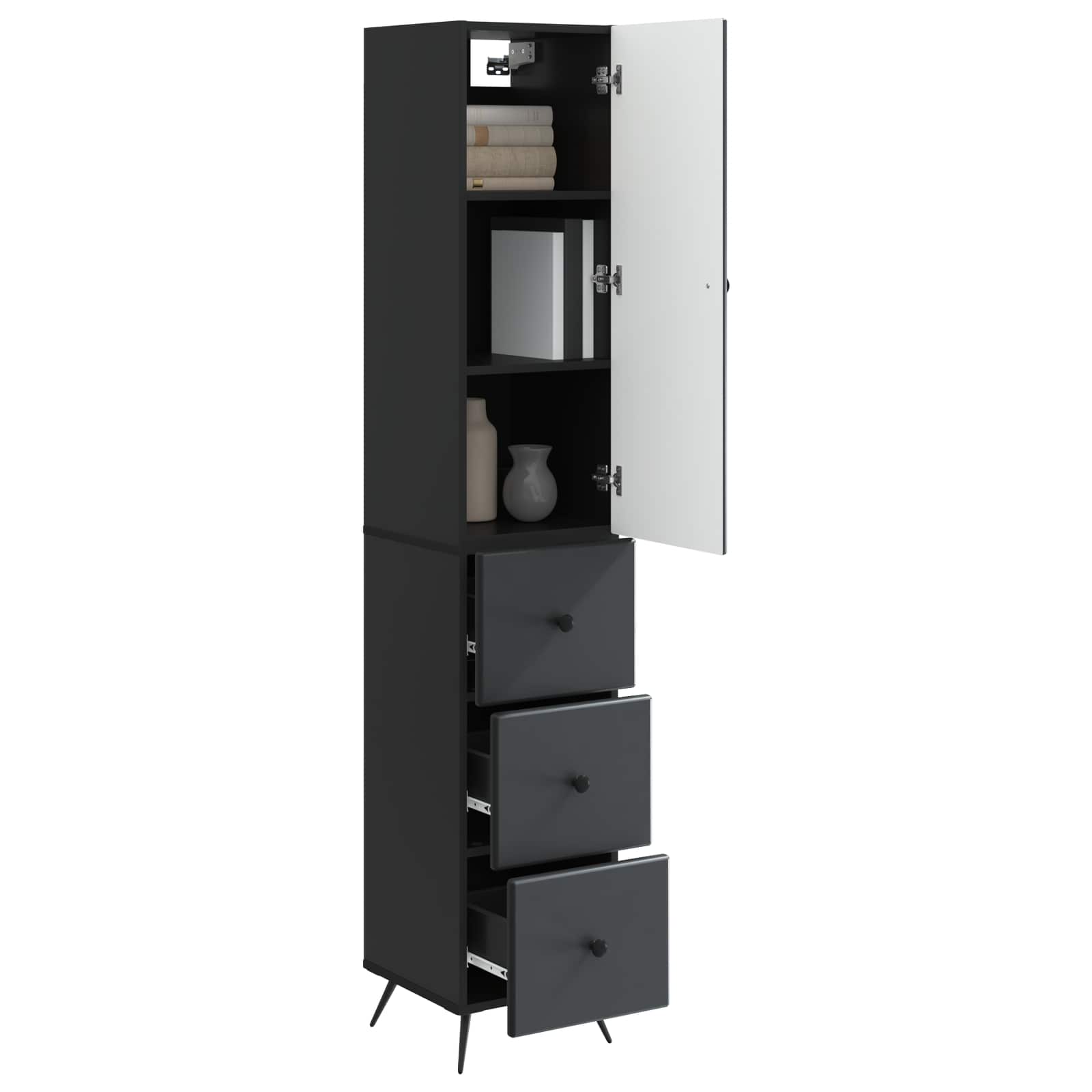 Ensemble de Meubles 2 pcs Noir 34,5 x 34,5 x 90 cm - XIOS