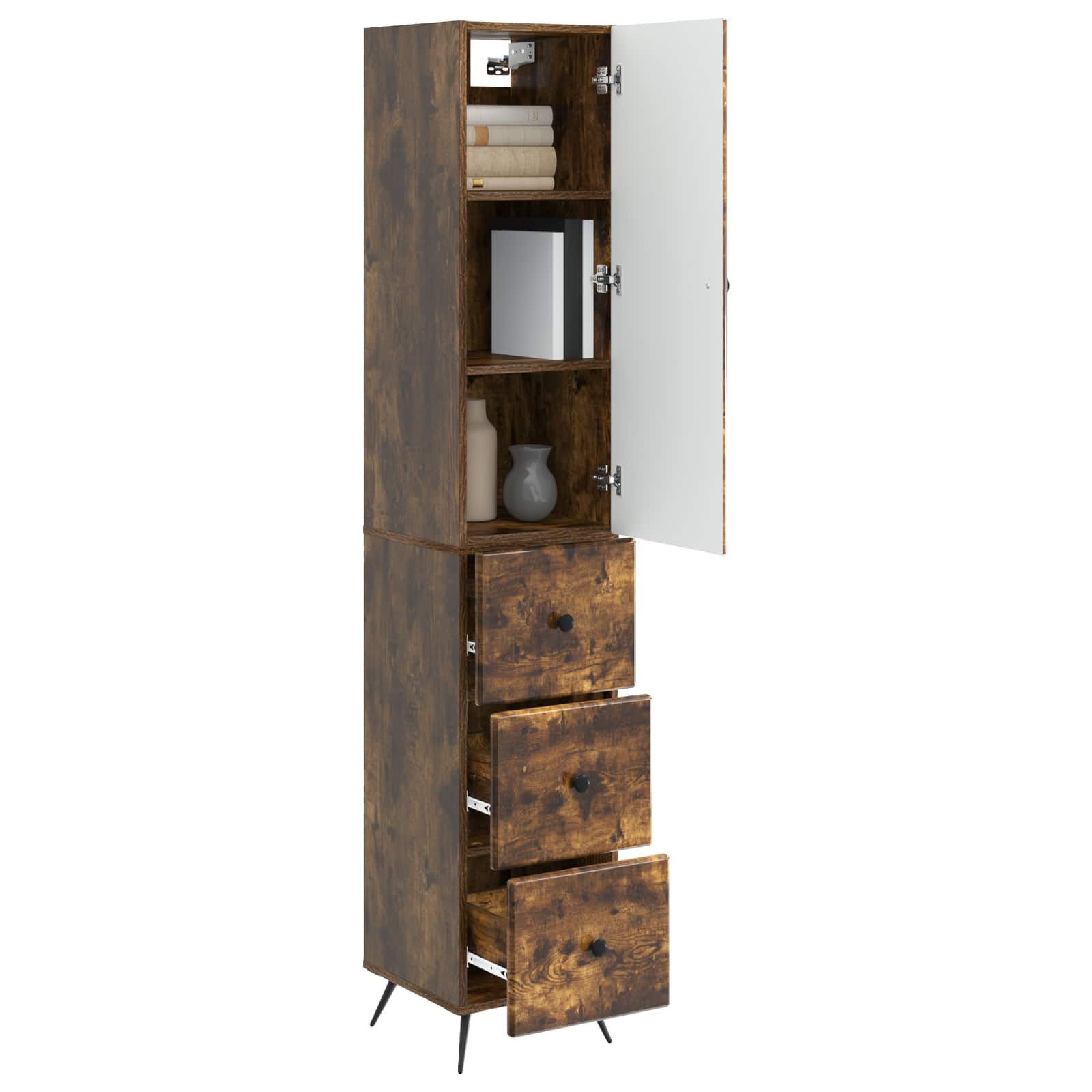 Ensemble de Meubles 2 pcs Chêne fumé 34,5 x 34,5 x 90 cm