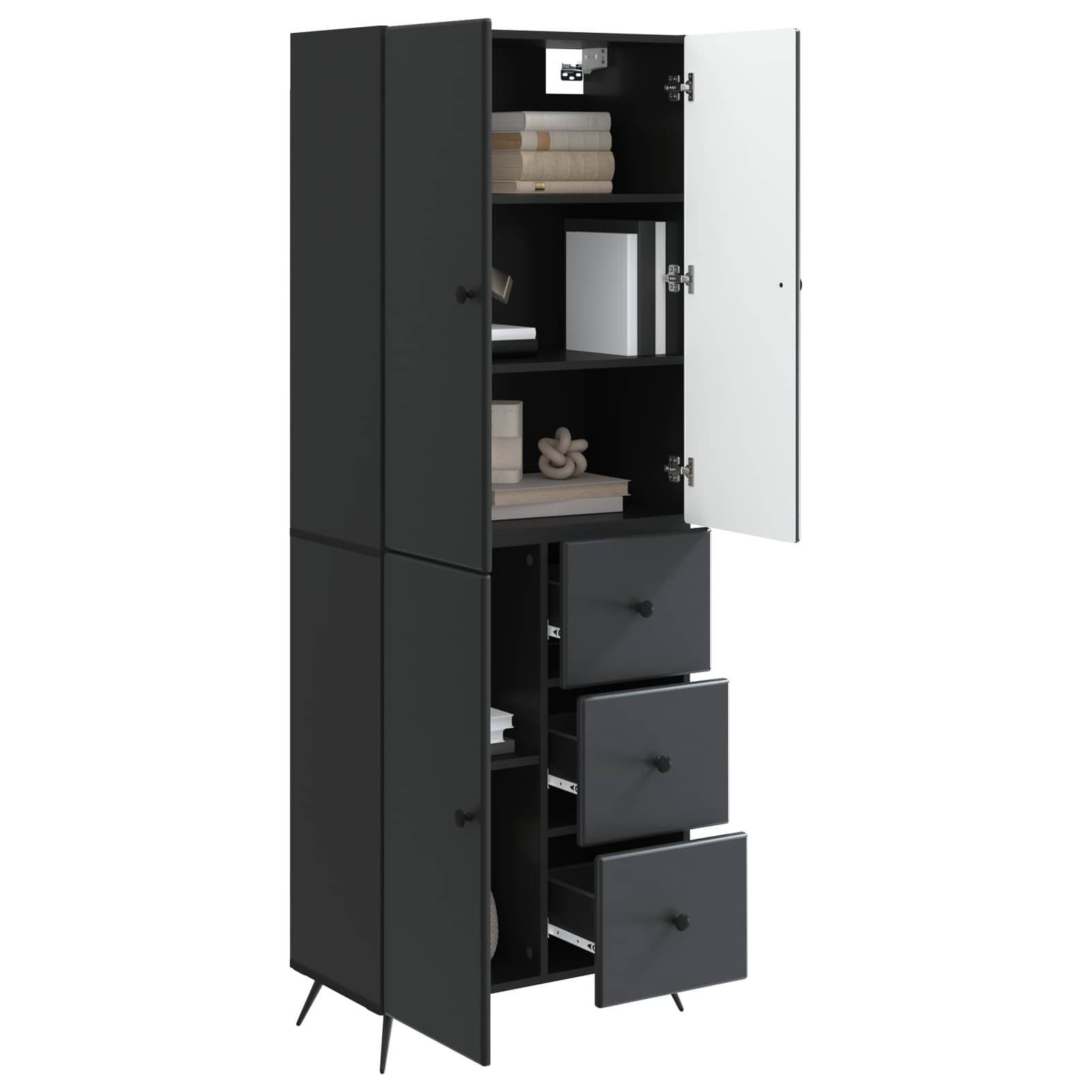 Ensemble de Meubles 2 pcs Noir Bois d'ingénierie - XIOS