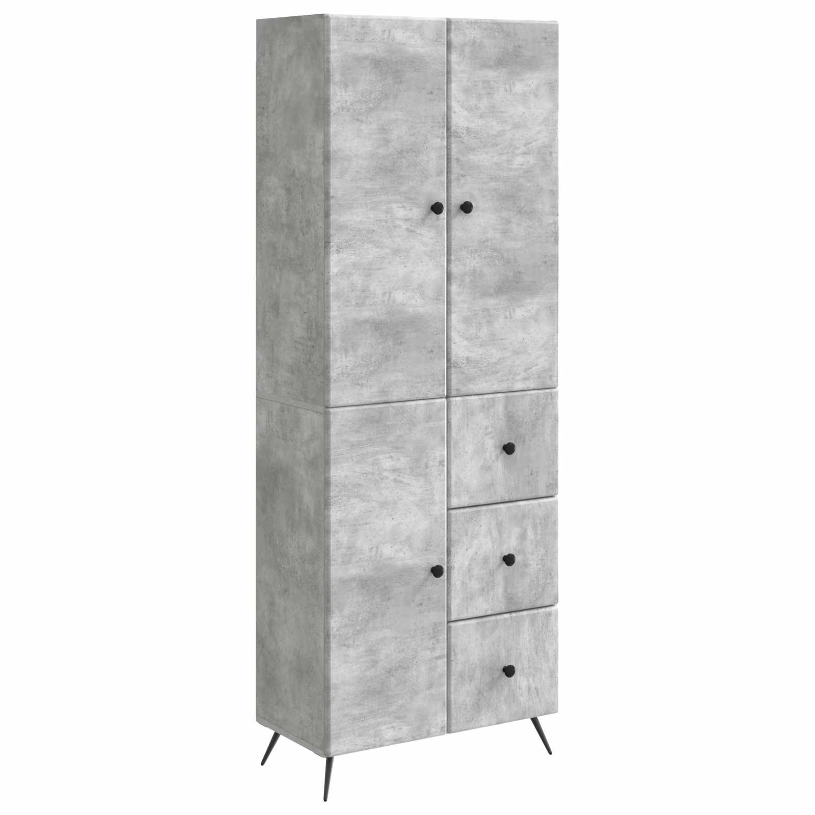 Ensemble de Meubles 2 pcs Gris béton Bois d'ingénierie - XIOS
