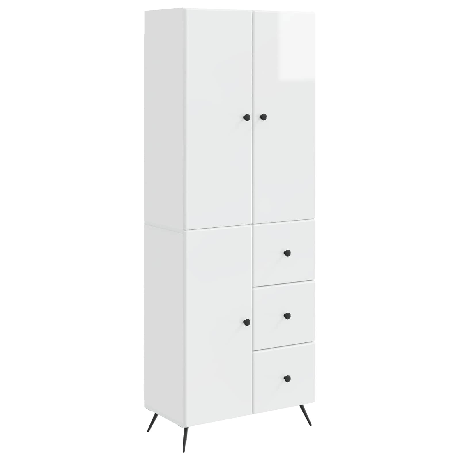 Ensemble de Meubles 2 pcs Blanc brillant Bois d'ingénierie - XIOS
