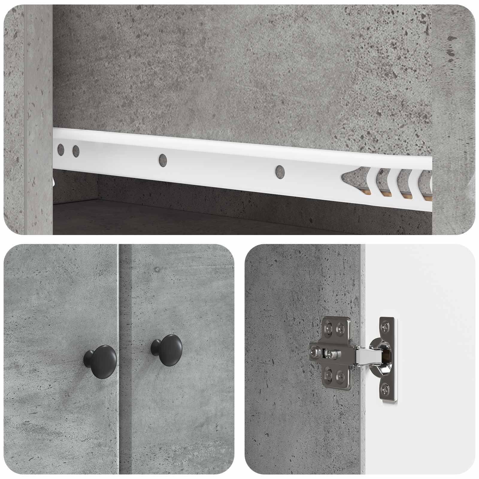 2 pc Gris béton - XIOS