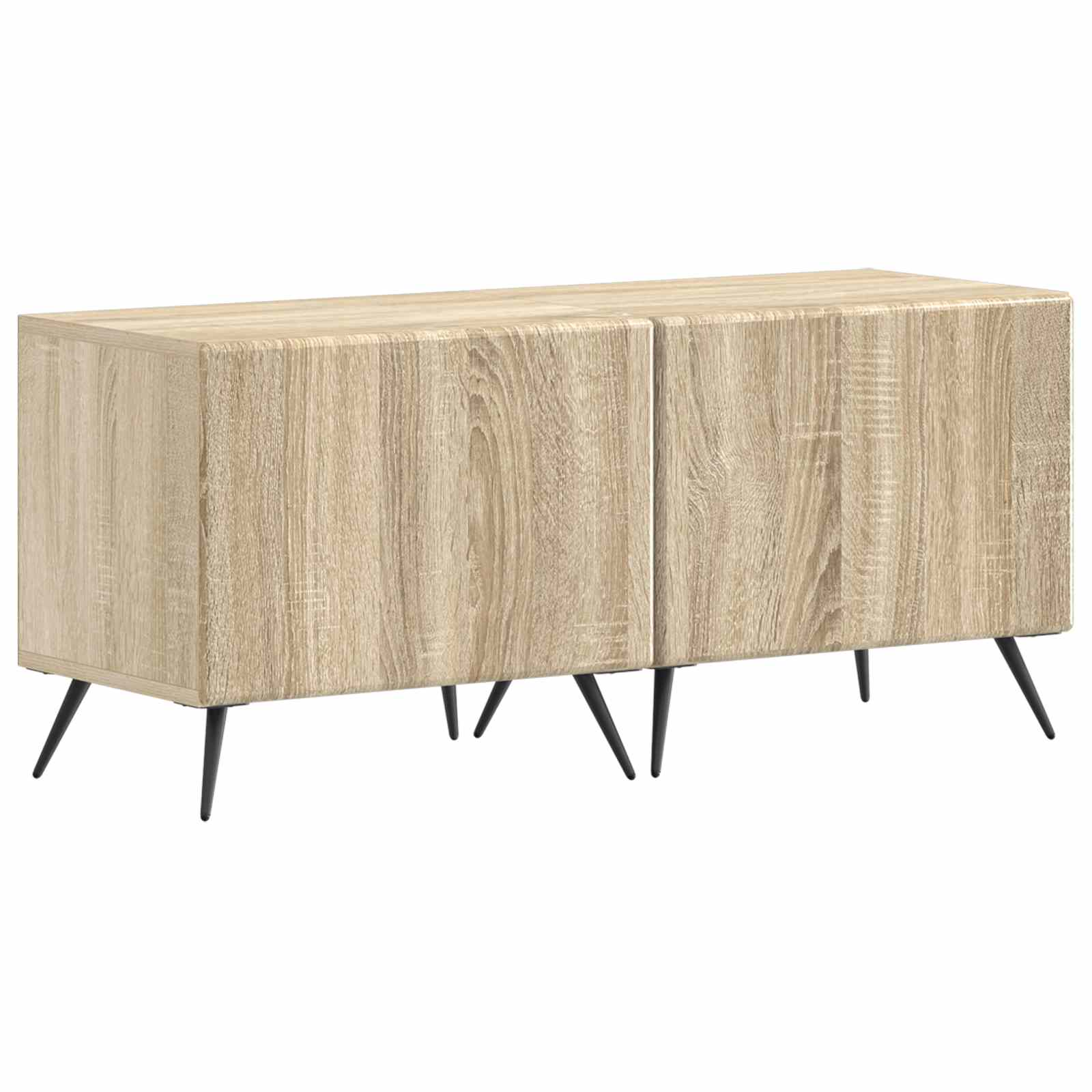 Meuble TV LED 5 pièces Chêne Sonoma Bois d'ingénierie