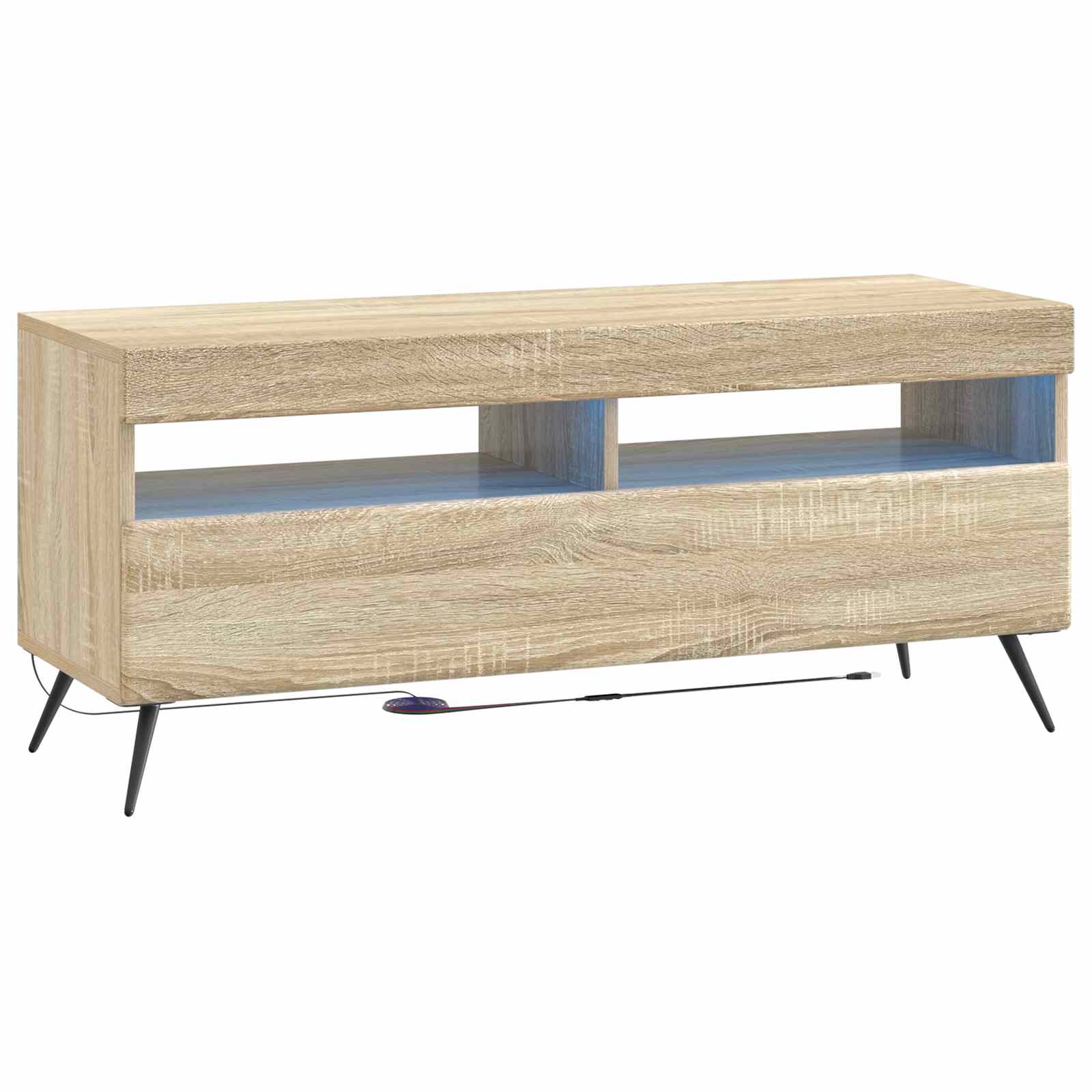 Meuble TV LED 5 pièces Chêne Sonoma Bois d'ingénierie