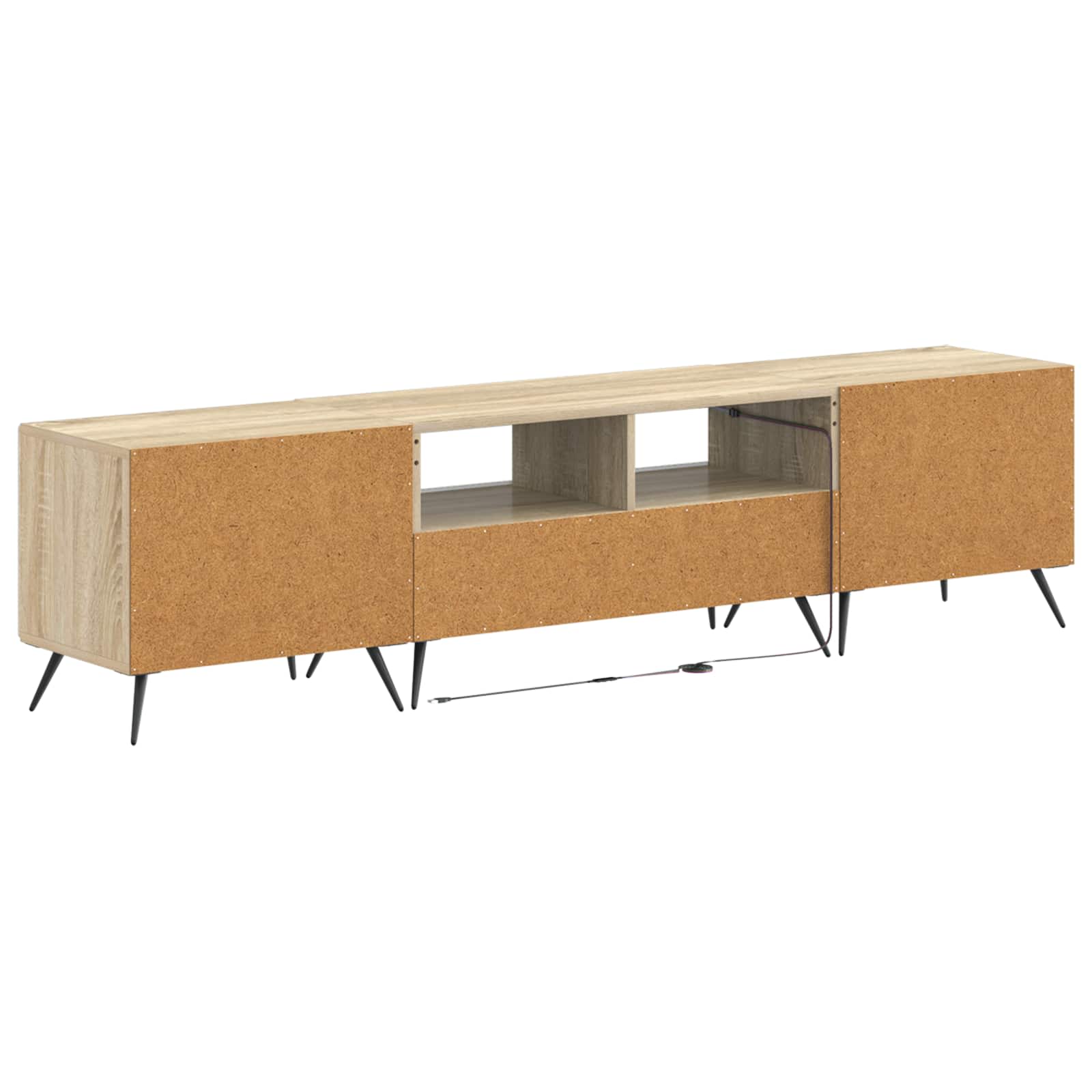 Meuble TV LED 5 pièces Chêne Sonoma Bois d'ingénierie