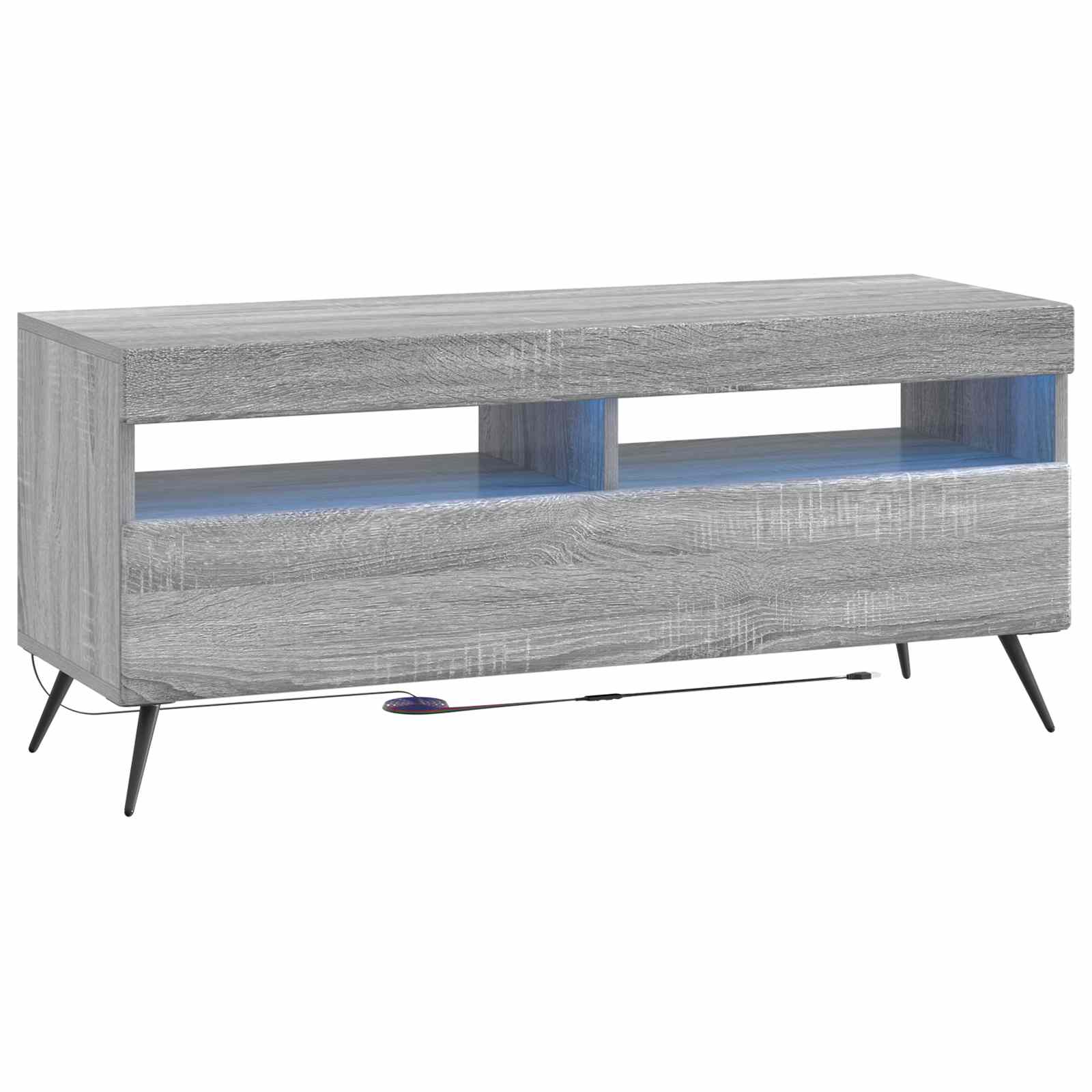 Meuble TV LED 5 pièces Sonoma gris Bois d'ingénierie