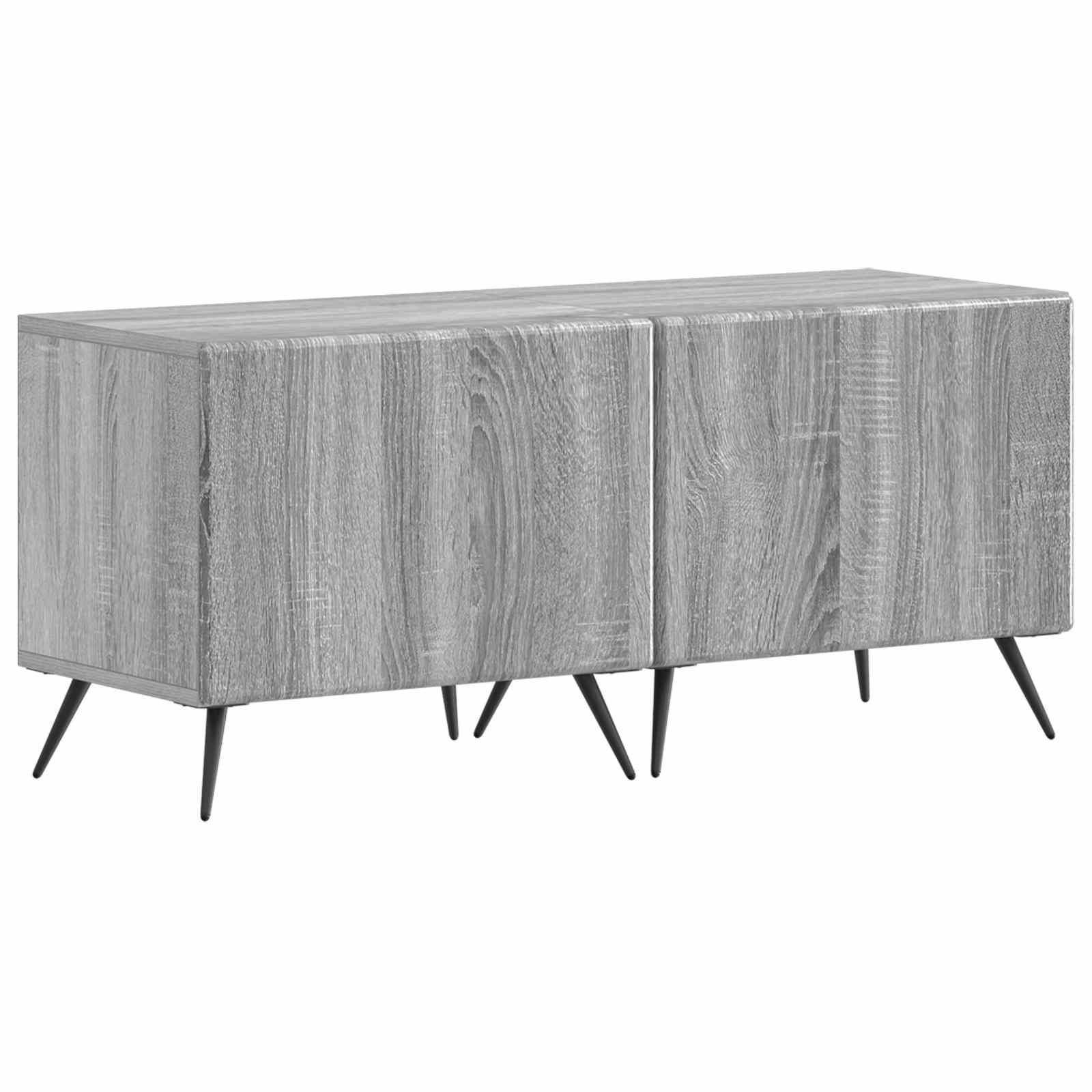 Meuble TV LED 5 pièces Sonoma gris Bois d'ingénierie