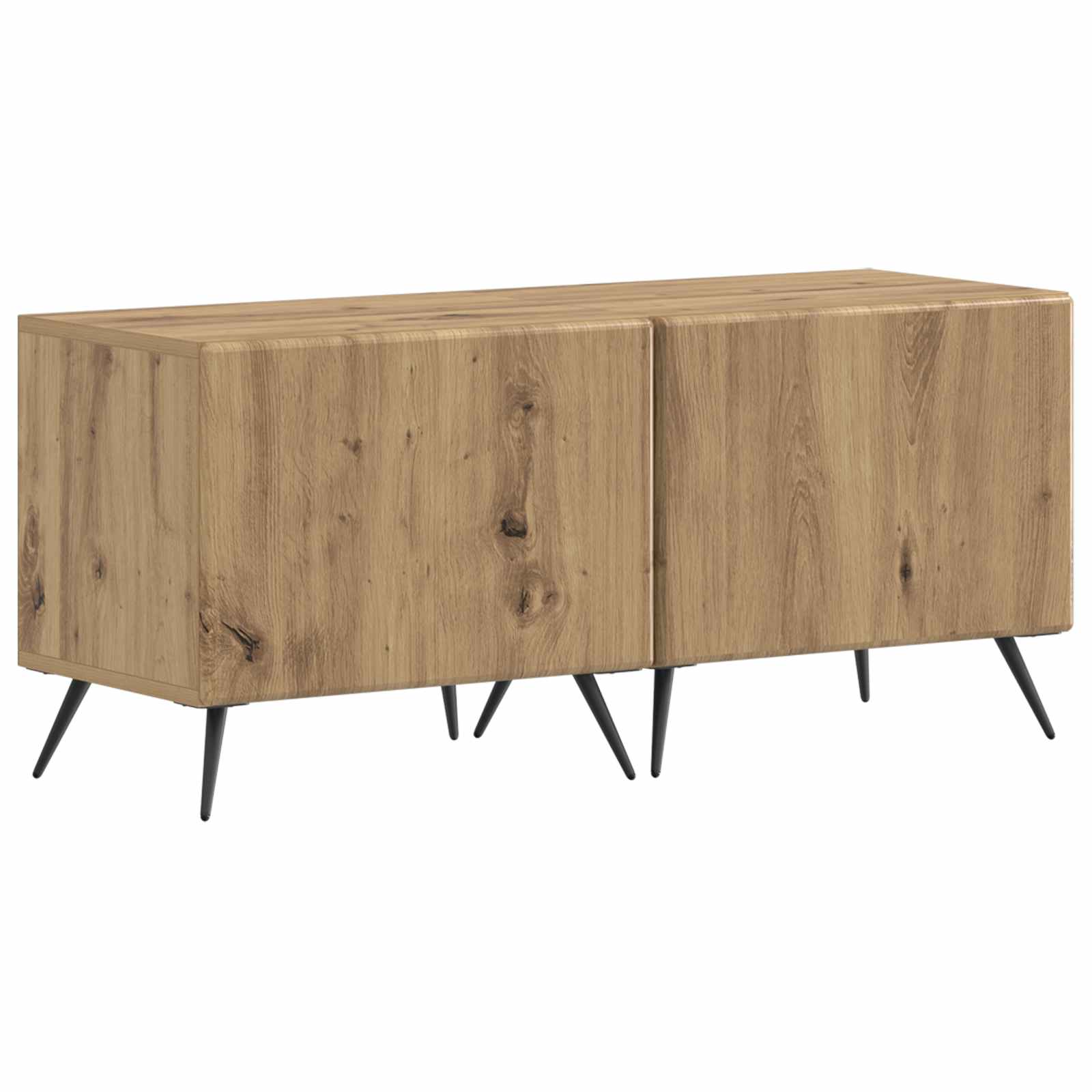 Meuble TV LED 5 pièces Chêne artisanal Bois d'ingénierie