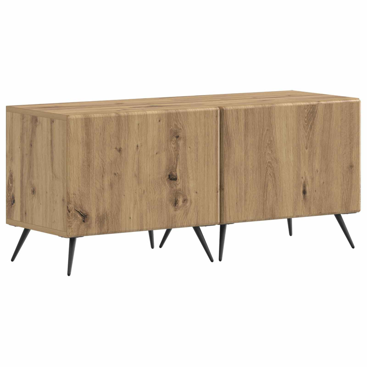 Meuble TV LED BREDA 3 pc Chêne artisanal Bois d'ingénierie