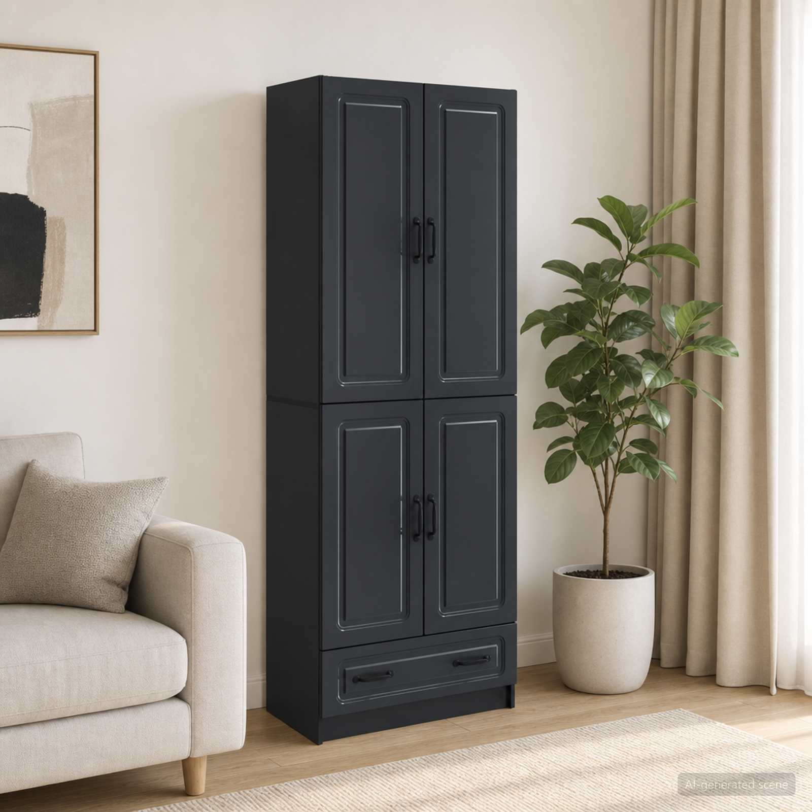 Ensemble de Meubles 2 pc Noir Bois d'ingénierie - XIOS