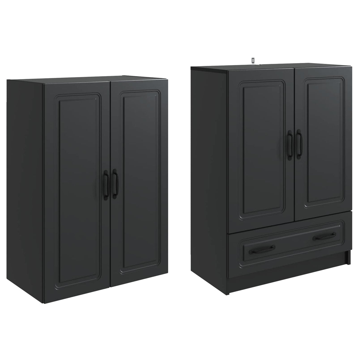 Ensemble de Meubles 2 pc Noir Bois d'ingénierie - XIOS