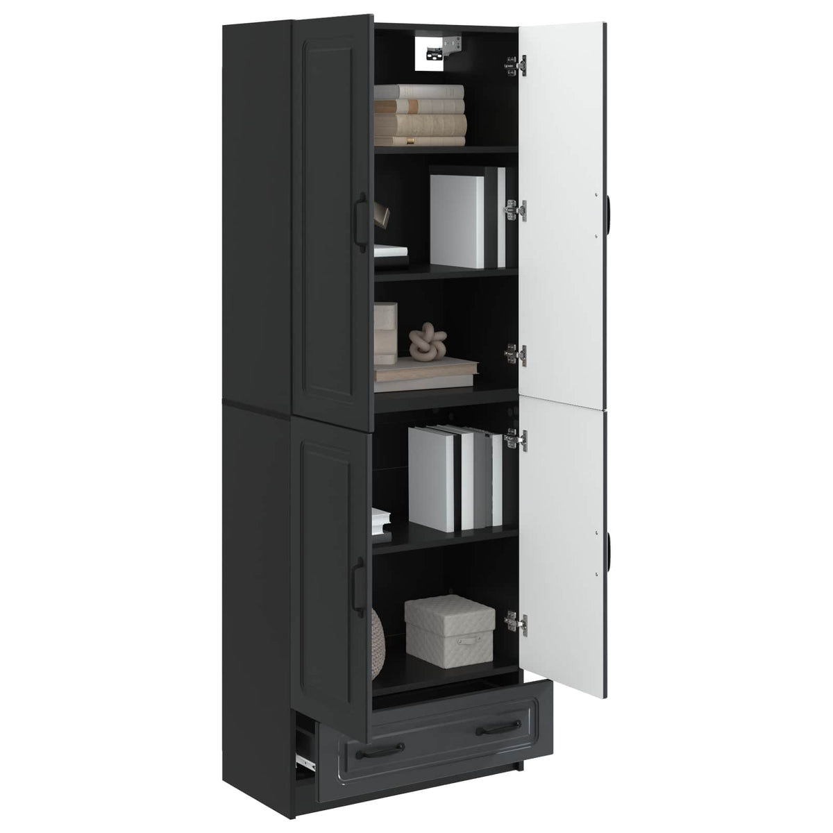 Ensemble de Meubles 2 pc Noir Bois d'ingénierie - XIOS